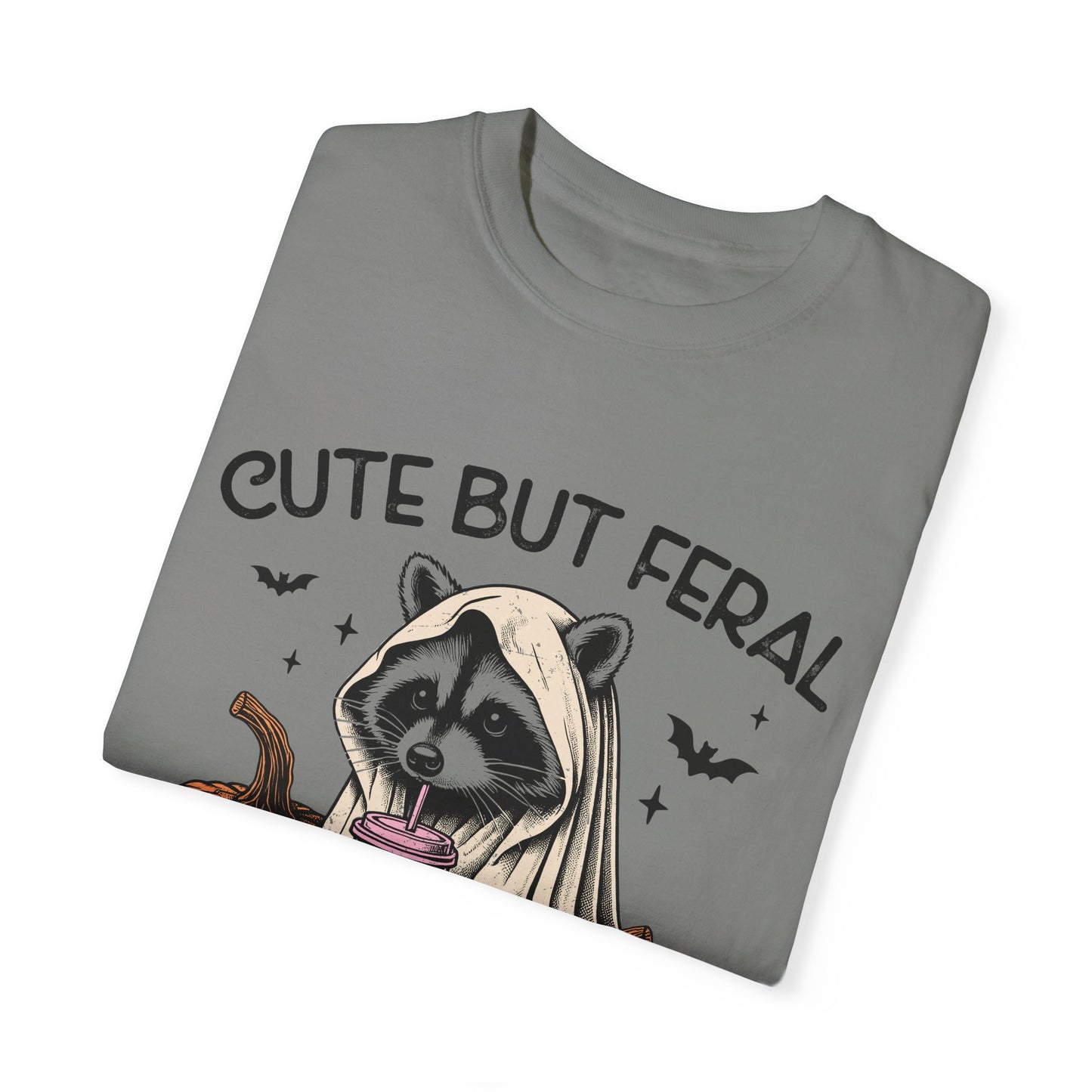 Raccoon Garment-dyed Tee Comfort Color T-shirt - Cute and Feral Halloween Season Gift Ideas