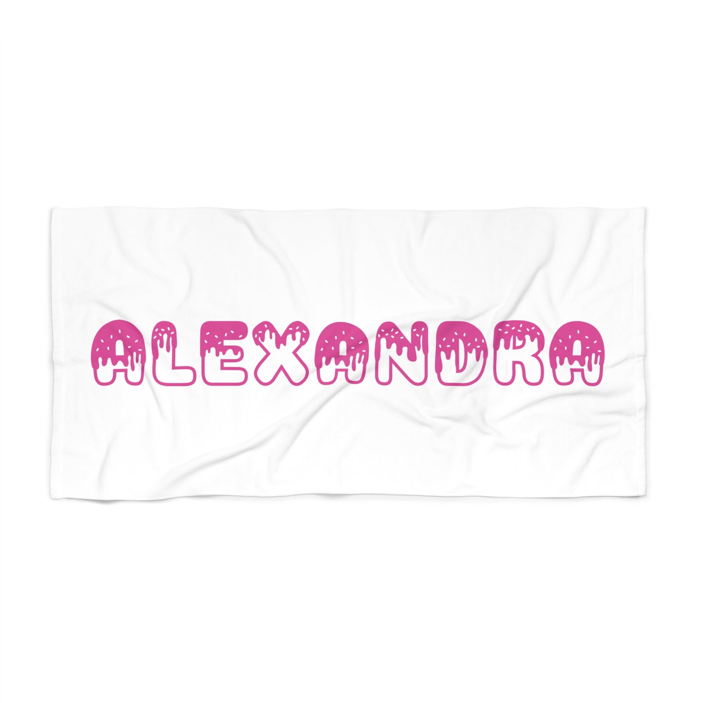 Personalized Name Beach Towel - Pool Beach & Summer Sweet Donut Vibes