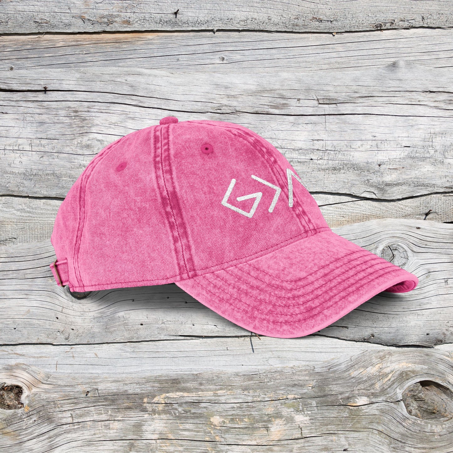 God is Greater than the Highs and Lows Vintage Embroidered Cap | Inspiration Hat