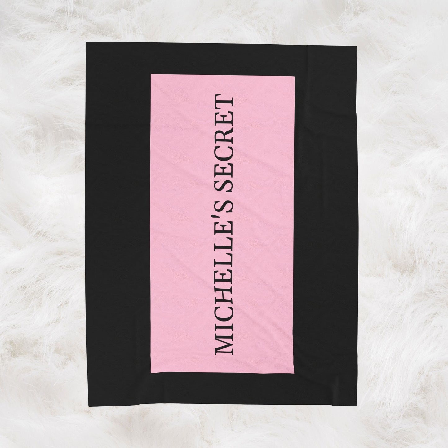 Personalized Name Pink Stripes Velveteen Plush Blanket | Hunting Birthday Christmas Valentine Travel Flight Vacation Gifts