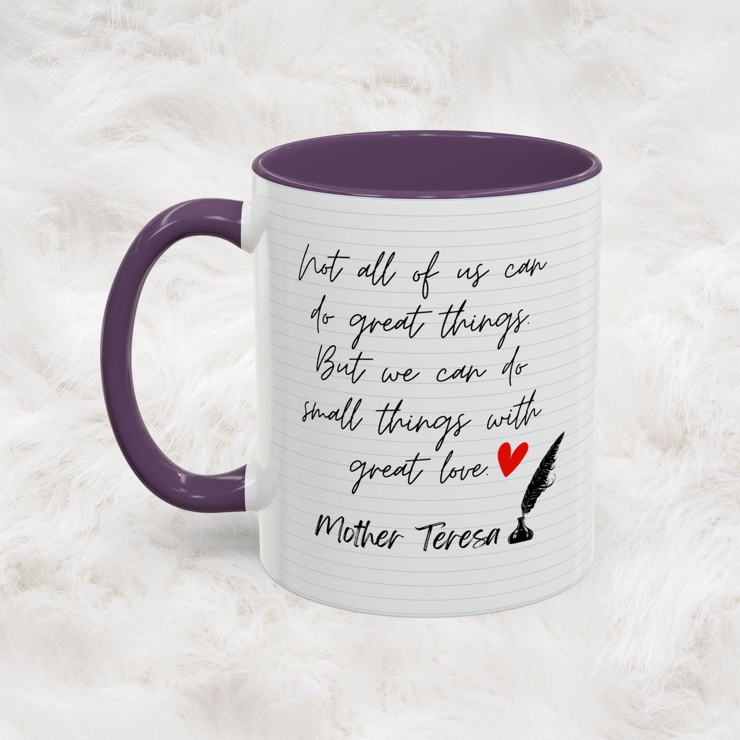 Mother Teresa Famous Positive Quotes Mug - We have only today, Let Us Begin | Christian Catholic Souvenir Cup