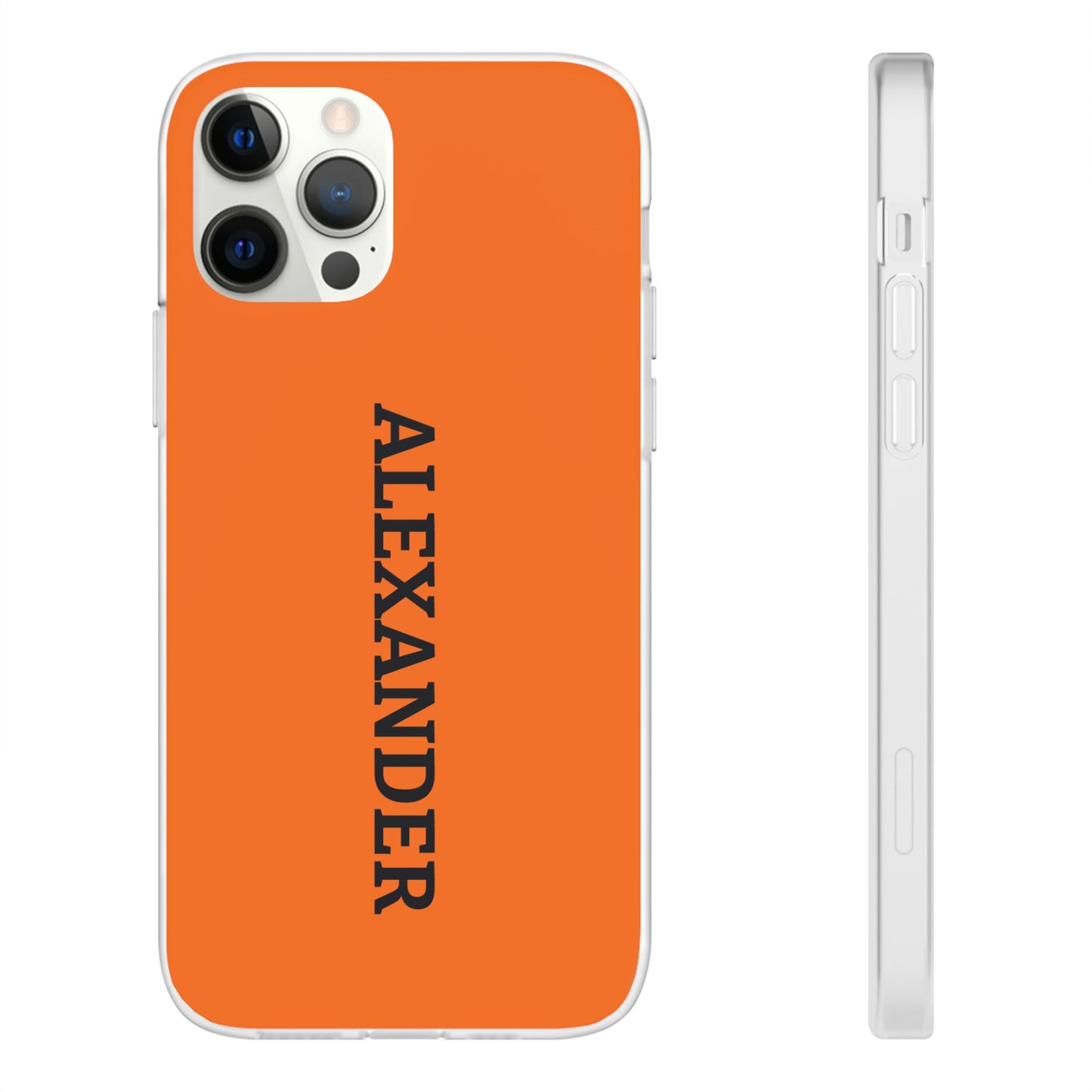Personalized Name Text Luxury Orange Phone Case.