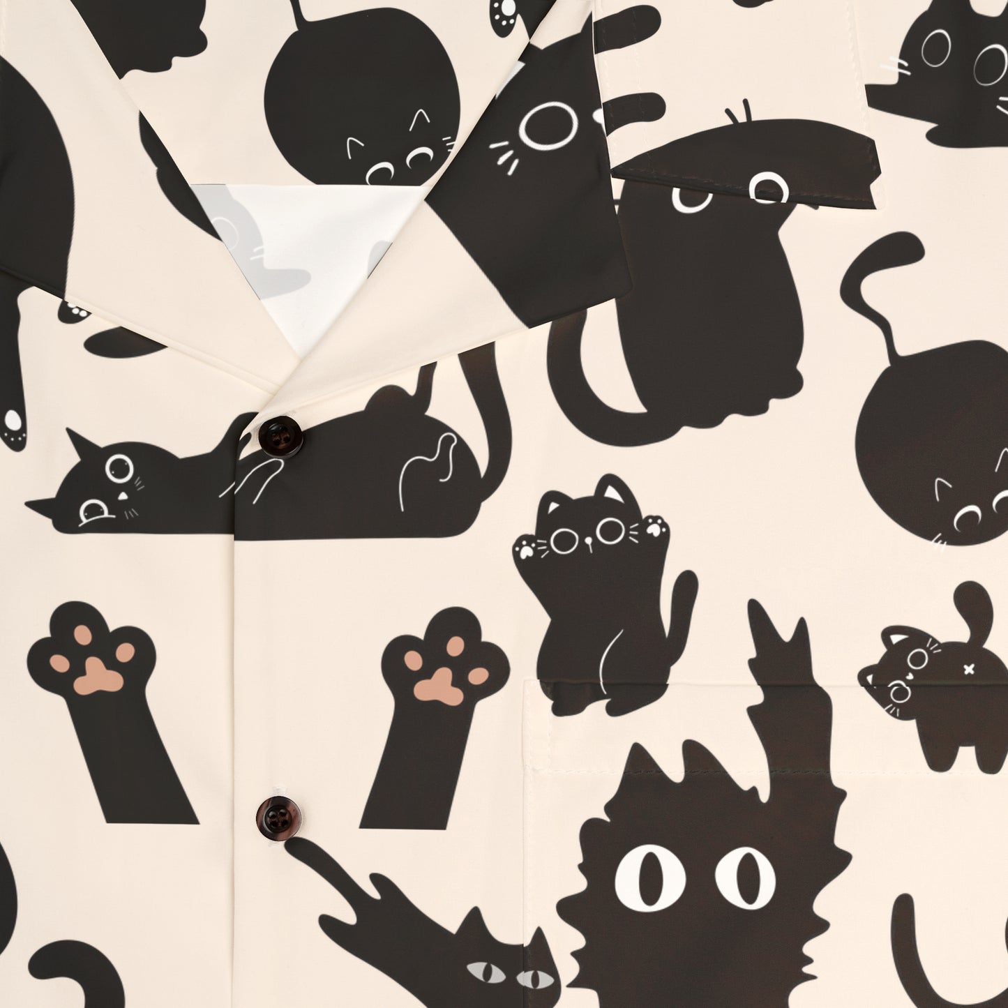 Luxury Cute Meow Cat Seamless Pattern Hawaiian Shirt