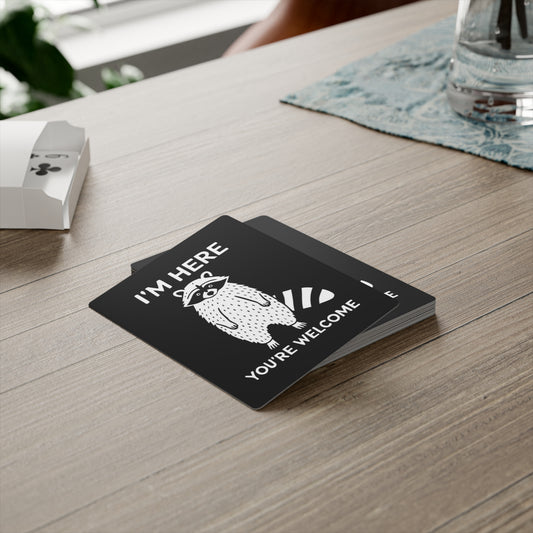 Cute Raccoon Poker Cards | Souvenir Play Card for Pet Lover | Hunting Christmas Birthday Gift