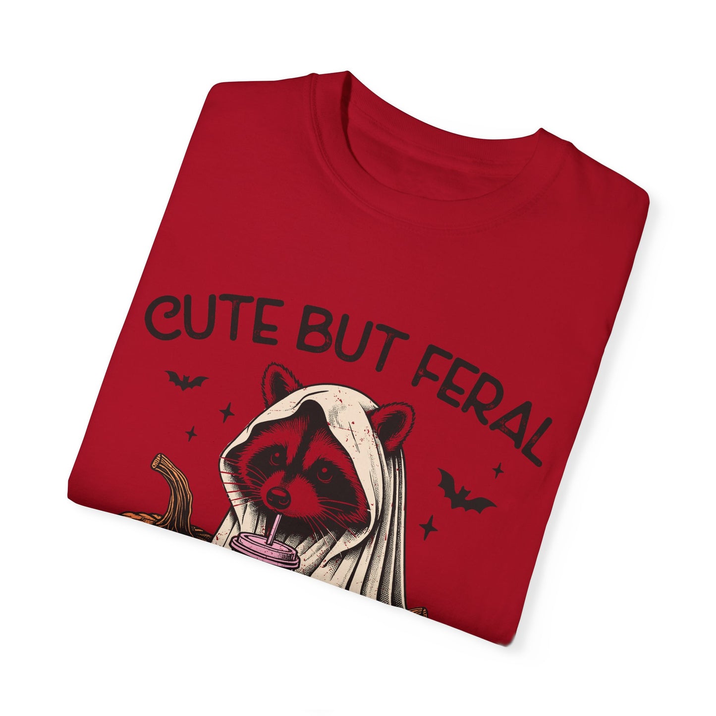 Raccoon Garment-dyed Tee Comfort Color T-shirt - Cute and Feral Halloween Season Gift Ideas