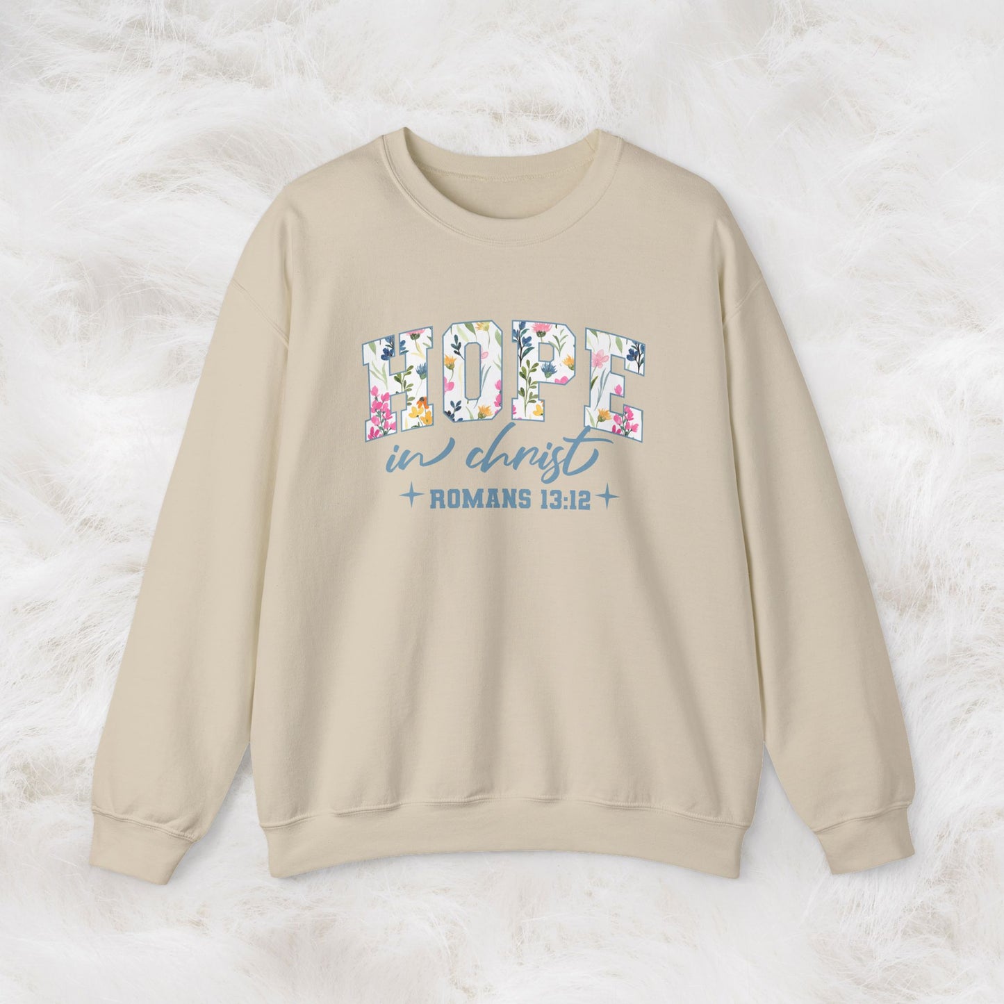 Hope in Christ Romans 13:12 Bible Verse Christian Sweatshirt | Inspirational Crewneck Unisex Gift | Cozy Everyday Wear