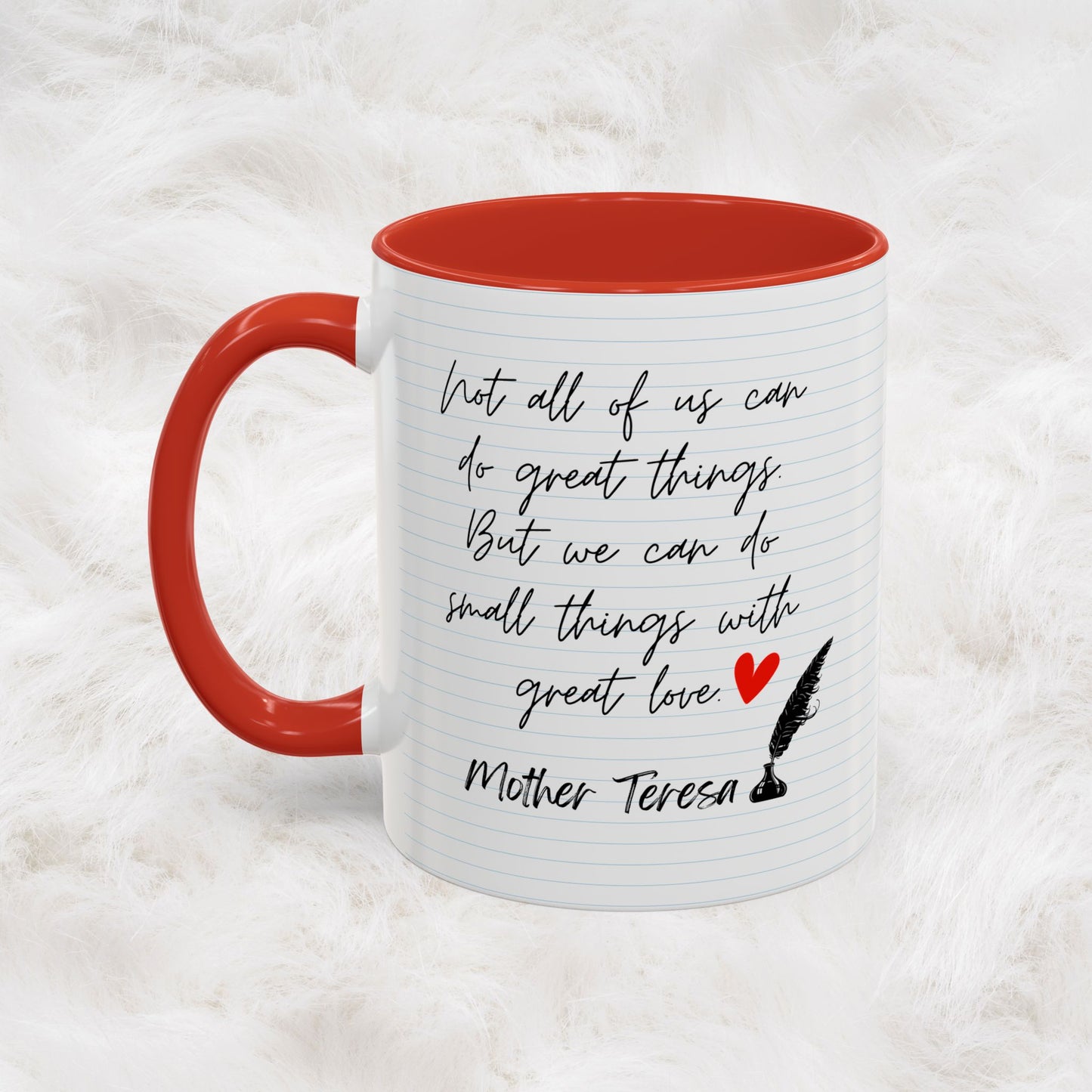 Mother Teresa Famous Positive Quotes Mug - We have only today, Let Us Begin | Christian Catholic Souvenir Cup