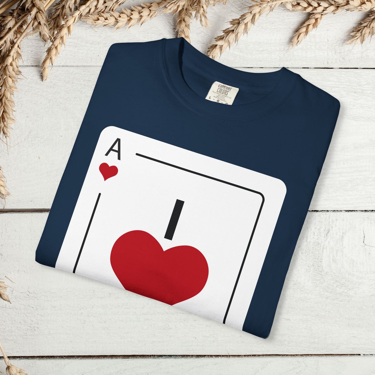 I Love GD Fans - Ace of Heart Garment-dyed Cotton T-Shirt | Birthday Christmas Festival Concert Gift Idea