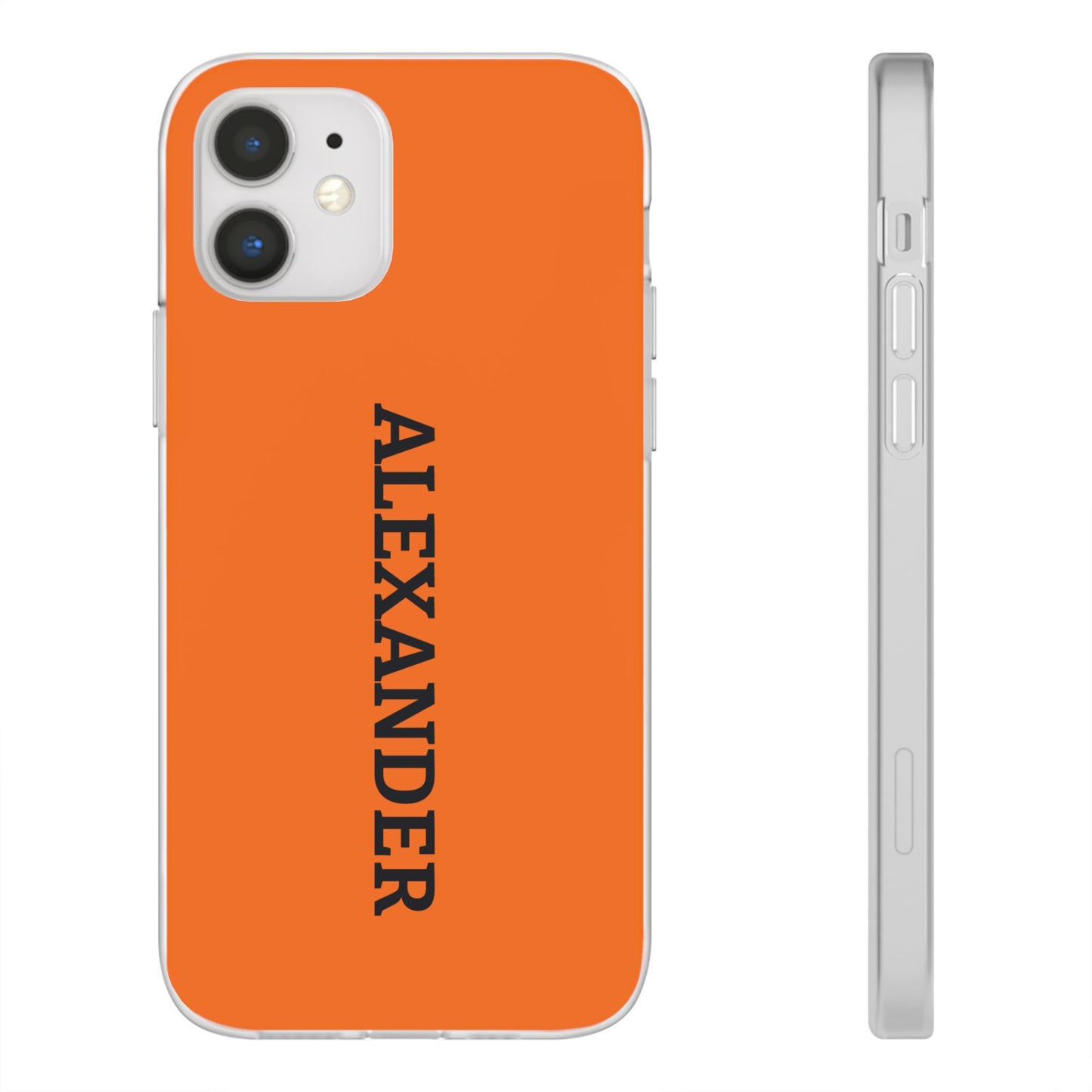 Personalized Name Text Luxury Orange Phone Case.