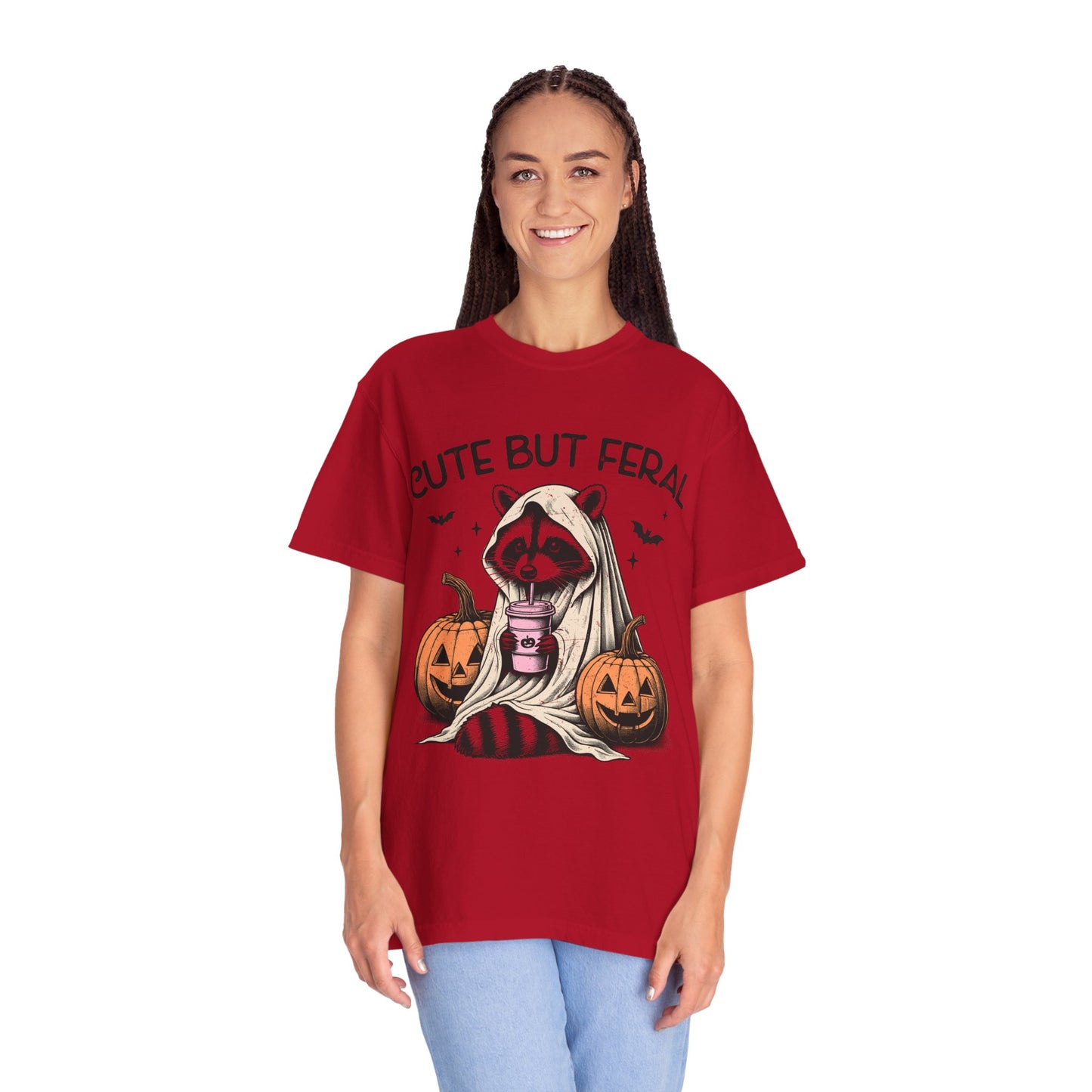 Raccoon Garment-dyed Tee Comfort Color T-shirt - Cute and Feral Halloween Season Gift Ideas