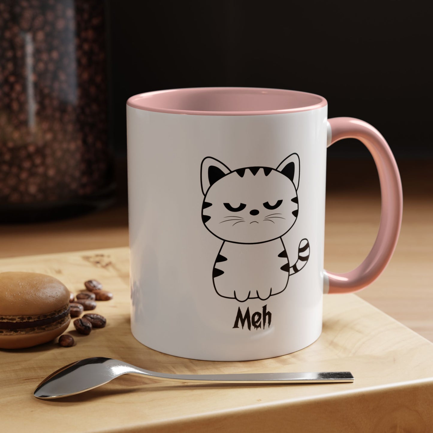 Mug - Cute Funny Meh Meme Cat Coffee Tea Cup Hilarious Gift Idea