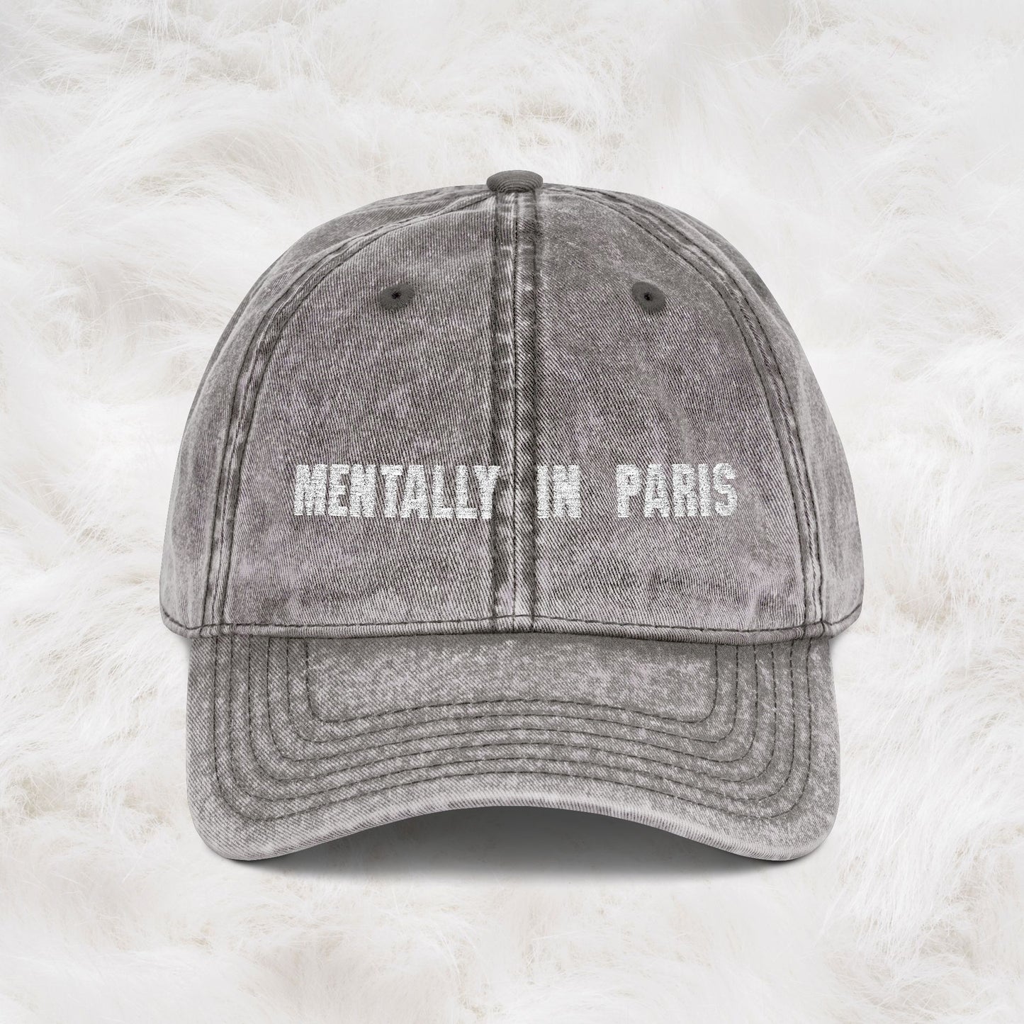Personalized Any Special Place You Love | Mentally in Paris Vintage Embroidered Cap