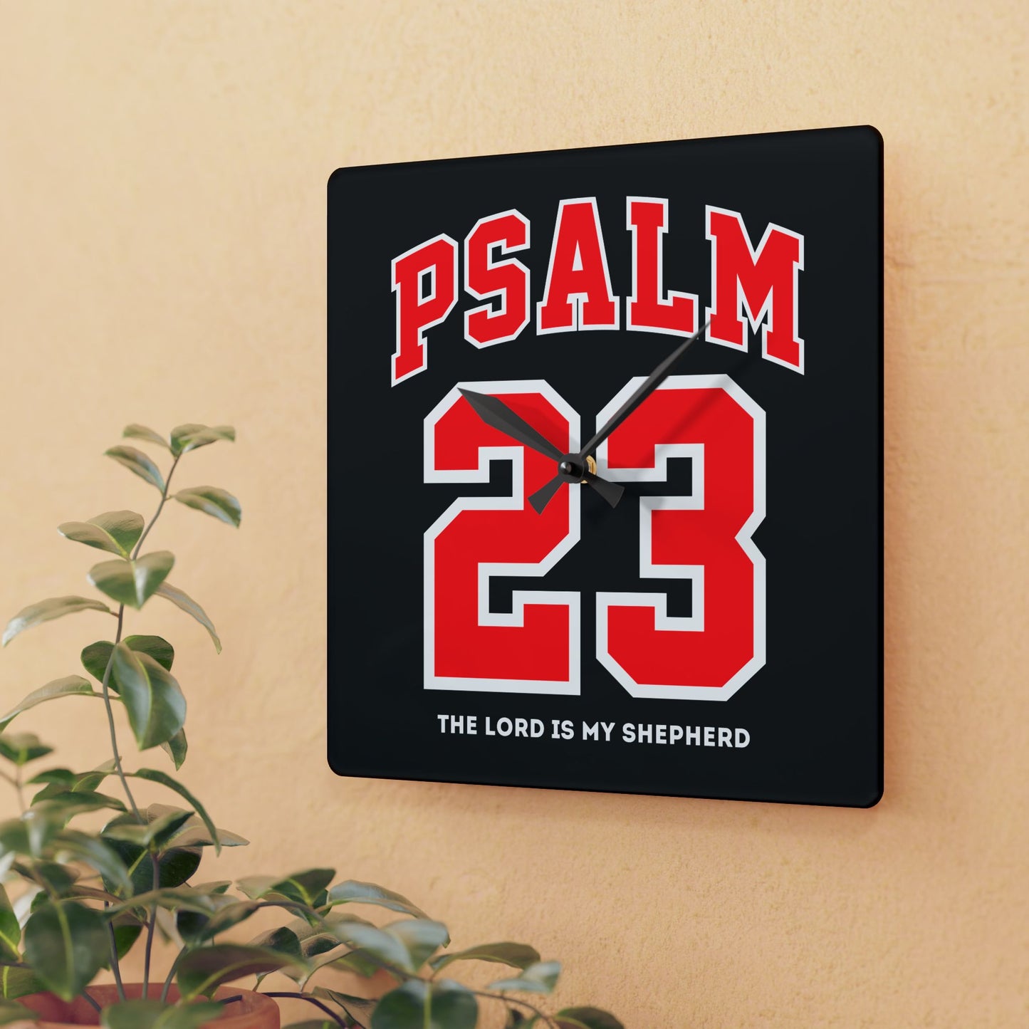 Psalm 23 The Lord is My Shepherd Acrylic Wall Clock | Home Decor Gift Ideas