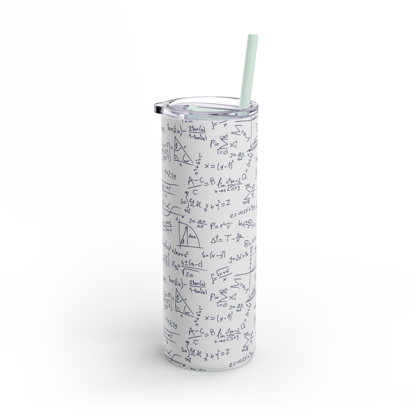 Mathematics Lovers Science Math Pattern Skinny Matte Tumbler Hunting Birthday Christmas Gifts