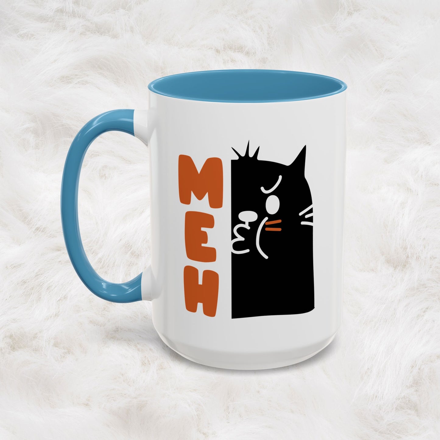 Cute Funny Meh Cat Mug Meme Hilarious Gift Idea Coffee Tea Cup