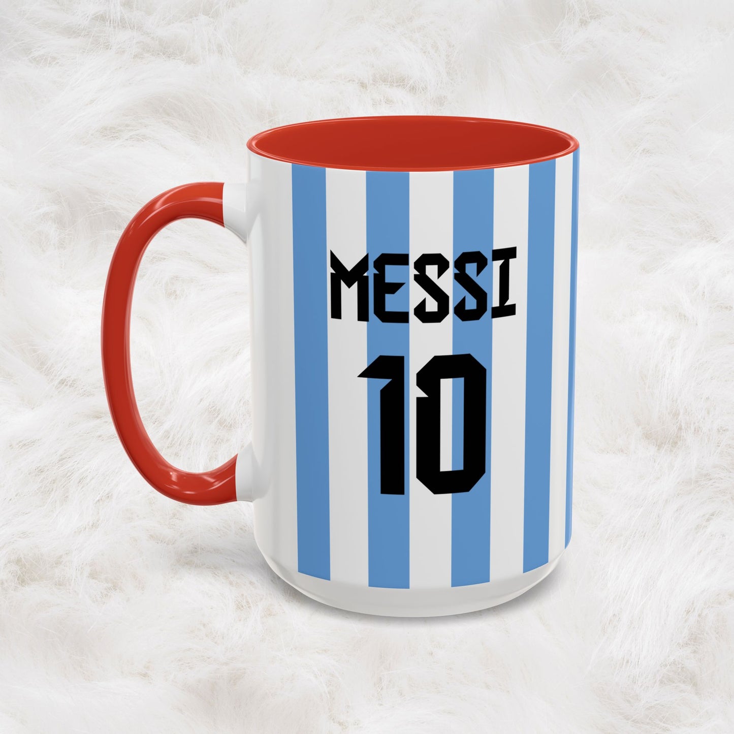Personalized Name & Number Argentina Jersey Football Soccer World Cup Mug | Lionel Messi Fans | Hunting Birthday Christmas Gift Present