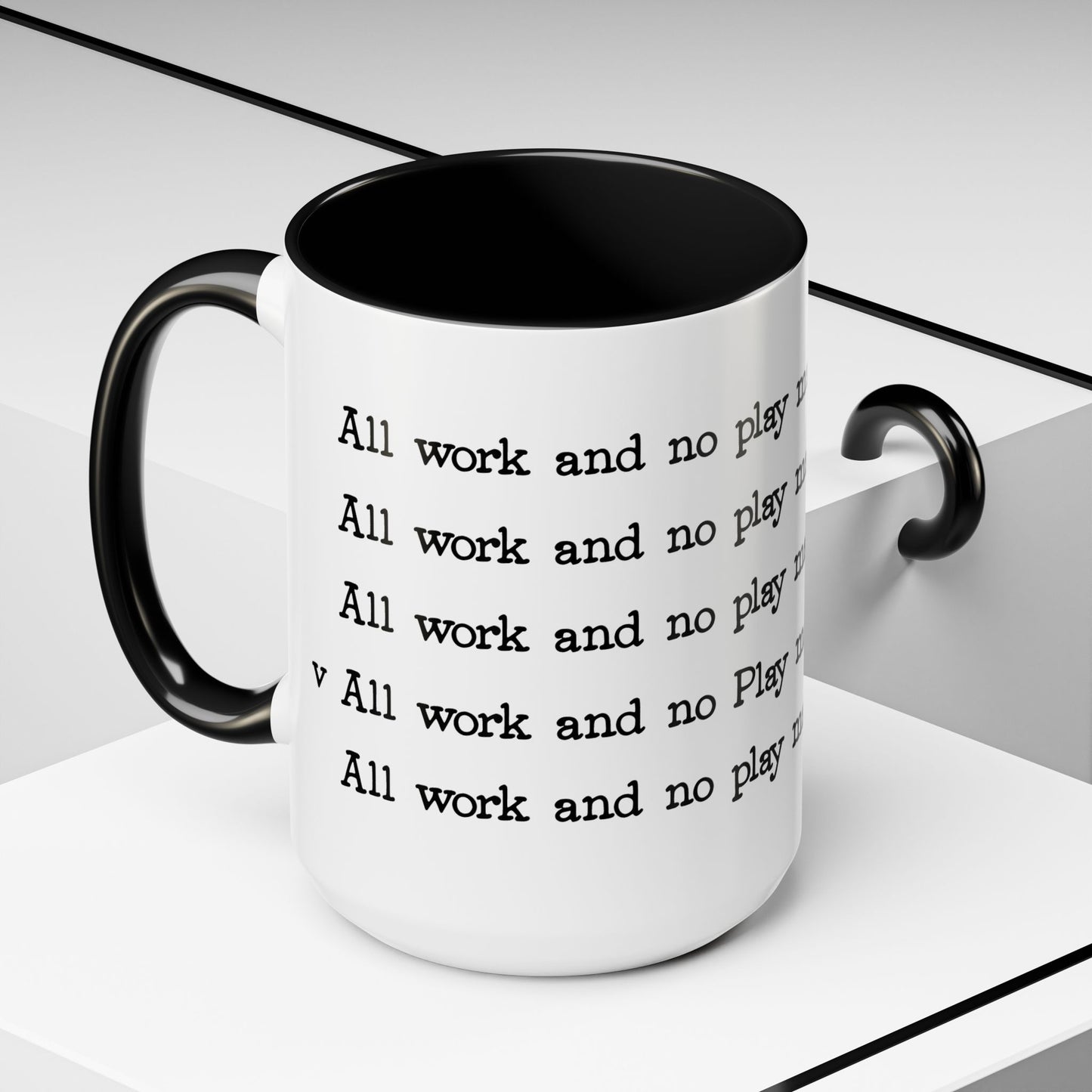 The Shining Coffee Mug — All Work and No Play Makes Jack a Dull Boy | Horror Movie Gift, Novelty Ceramic Cup