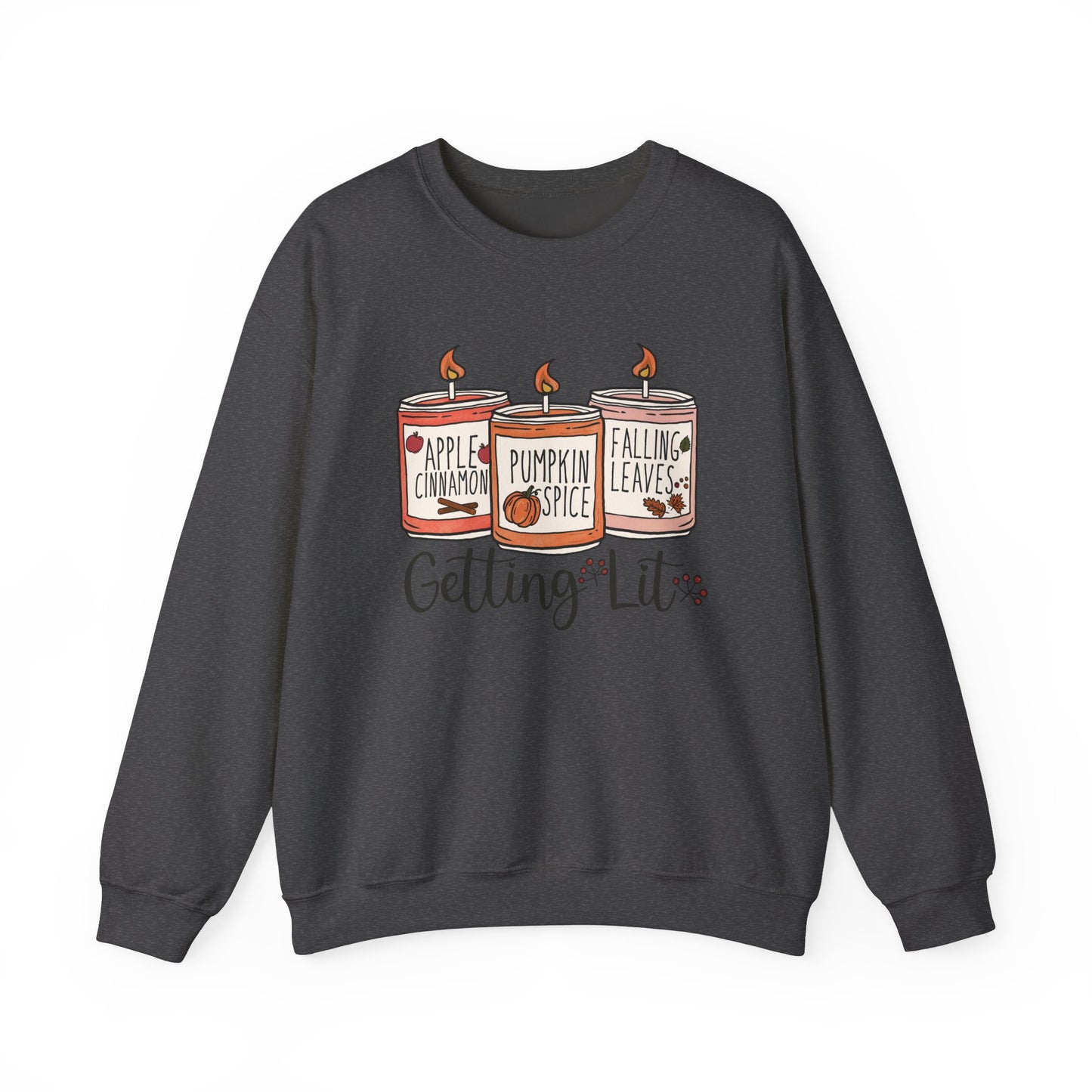 Halloween Candles Fall Season Vibe Unisex Heavy Blend™ Crewneck Sweatshirt