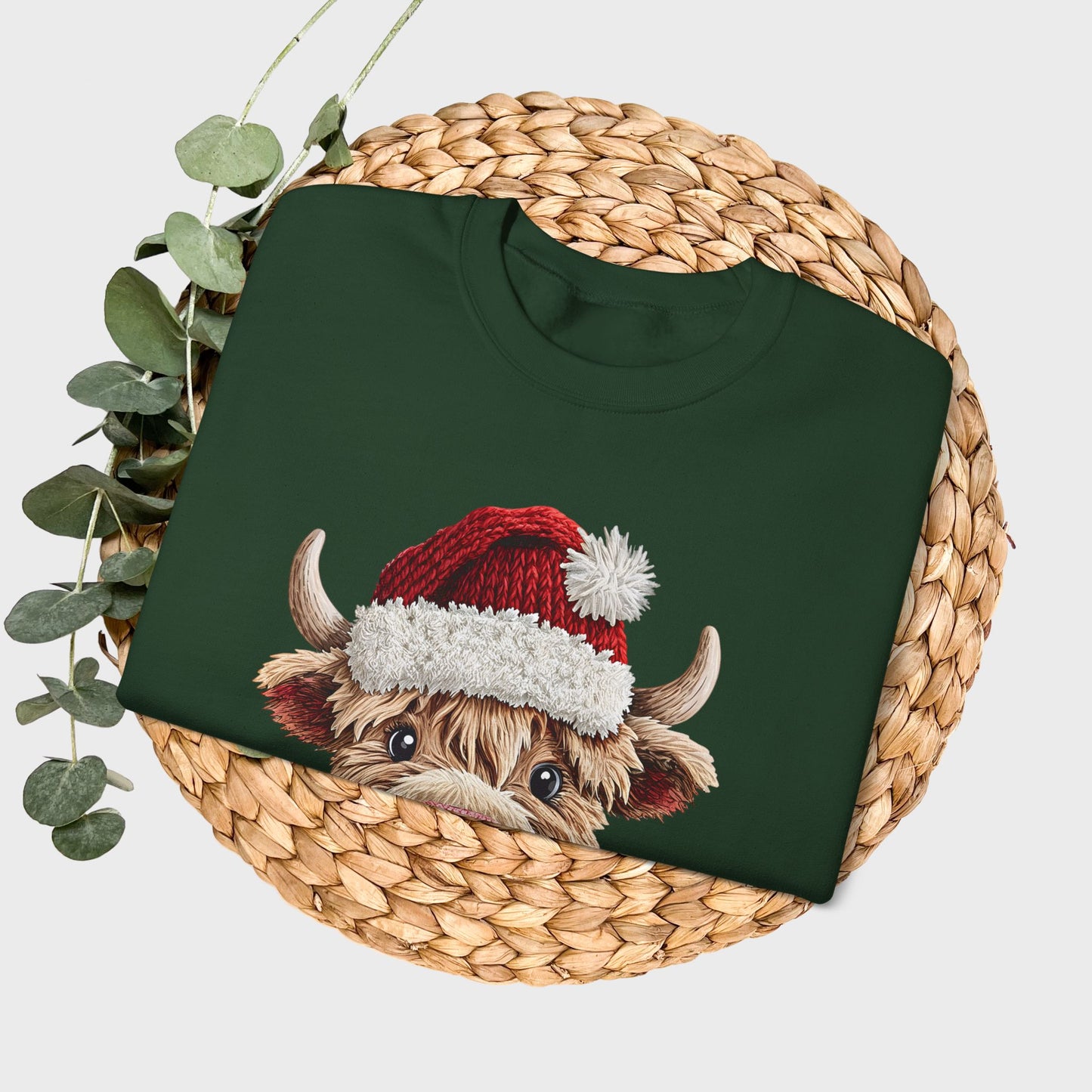 Cute Highland Cow Crewneck Sweatshirt — Cozy Everyday Gift Ideas