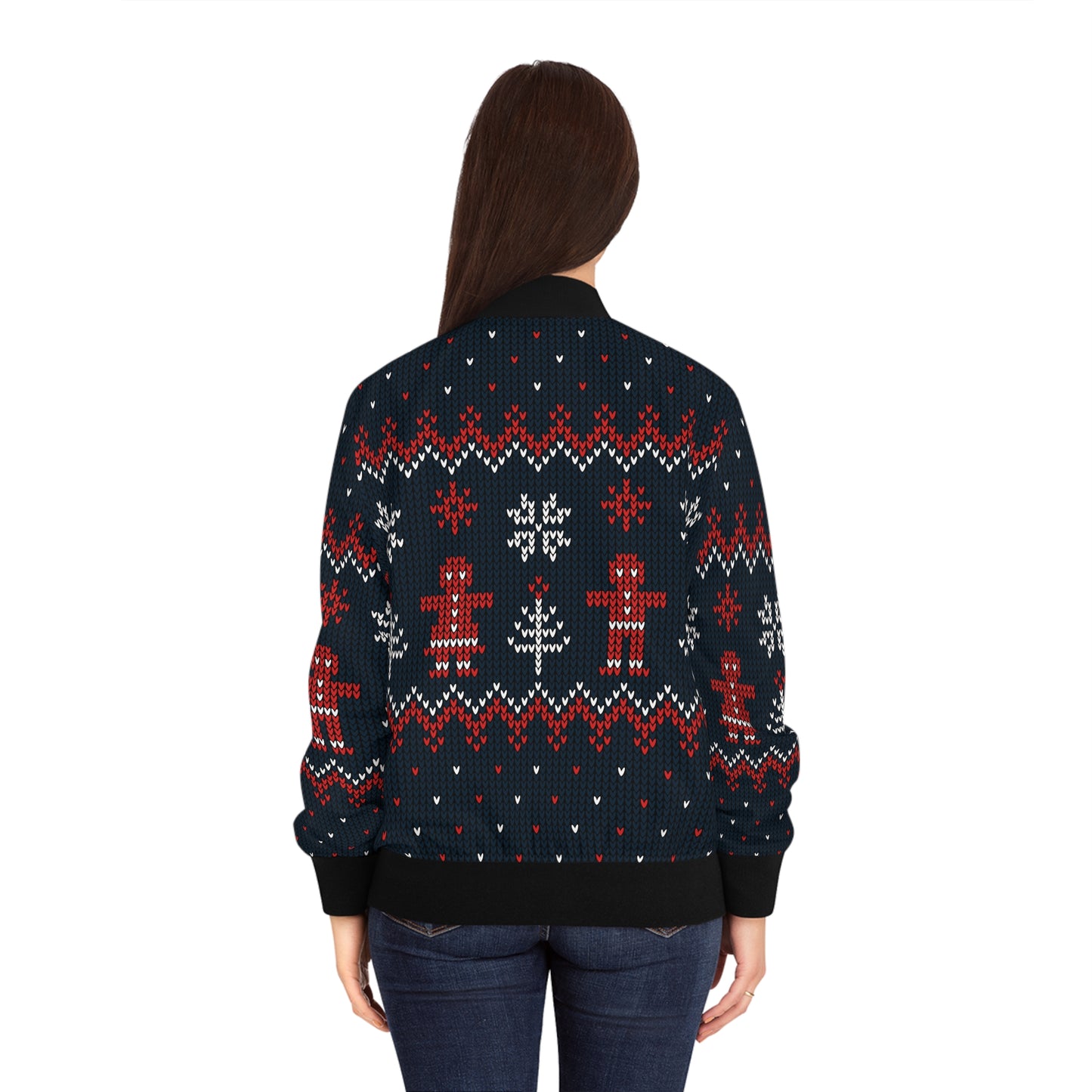Printed Knit Ugly Bomber Jacket | Hunting Christmas Winter Gift Idea