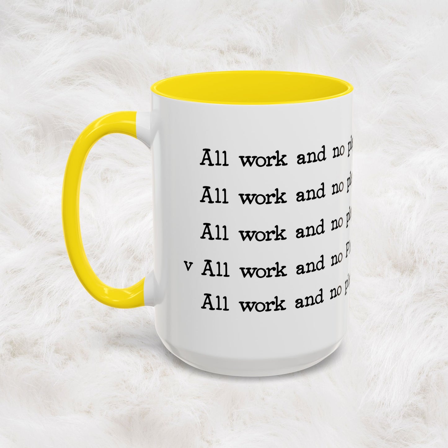 The Shining Coffee Mug — All Work and No Play Makes Jack a Dull Boy | Horror Movie Gift, Novelty Ceramic Cup