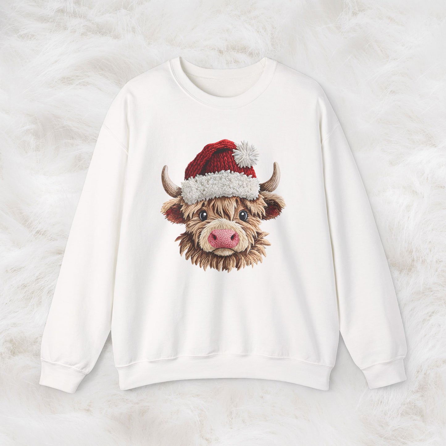 Cute Highland Cow Crewneck Sweatshirt — Cozy Everyday Gift Ideas