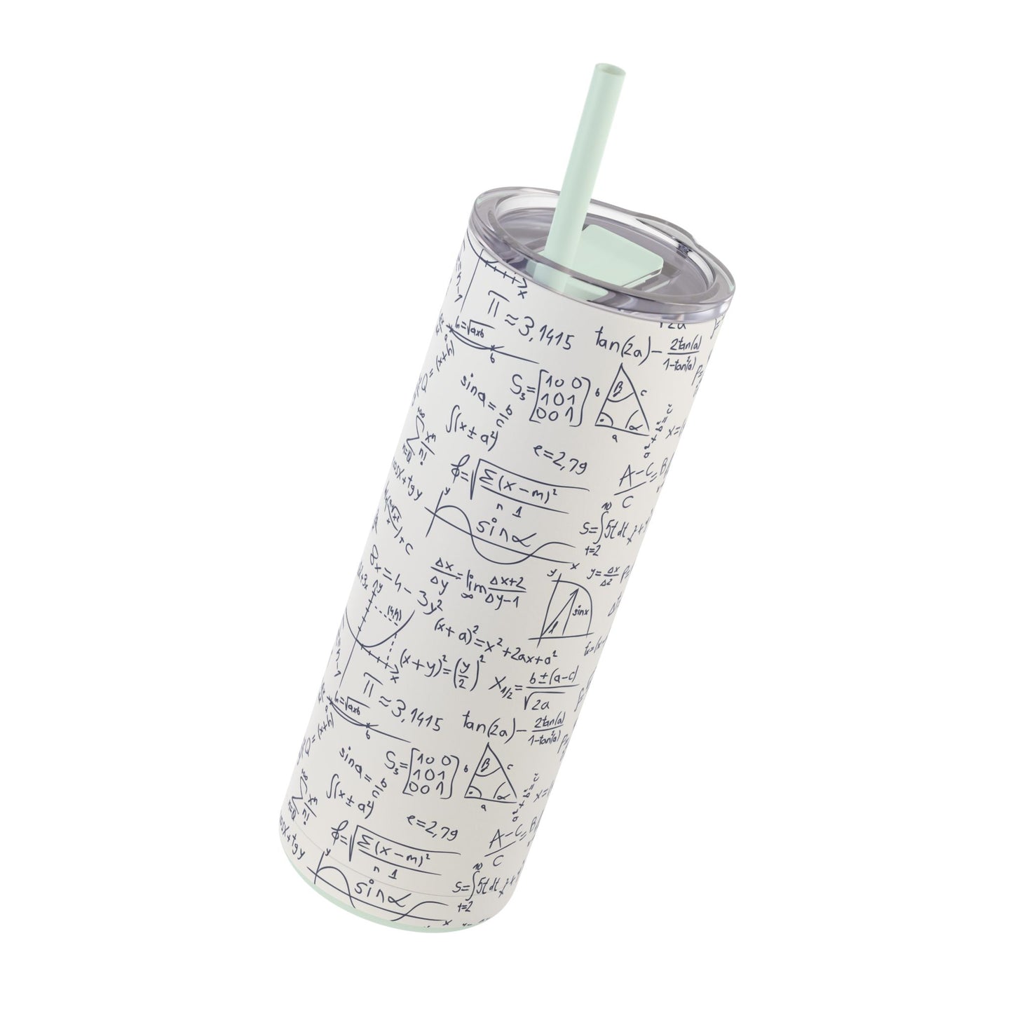Mathematics Lovers Science Math Pattern Skinny Matte Tumbler Hunting Birthday Christmas Gifts