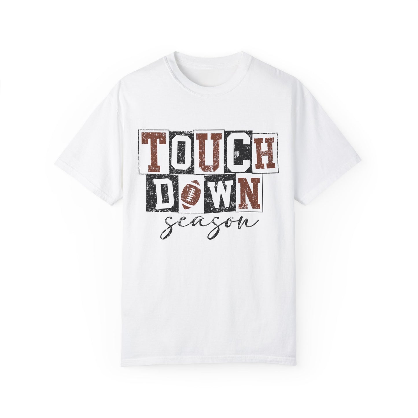 Football Season Unisex Garment-dyed Tee Comfort Color T-shirt - Touch Down Gift Ideas