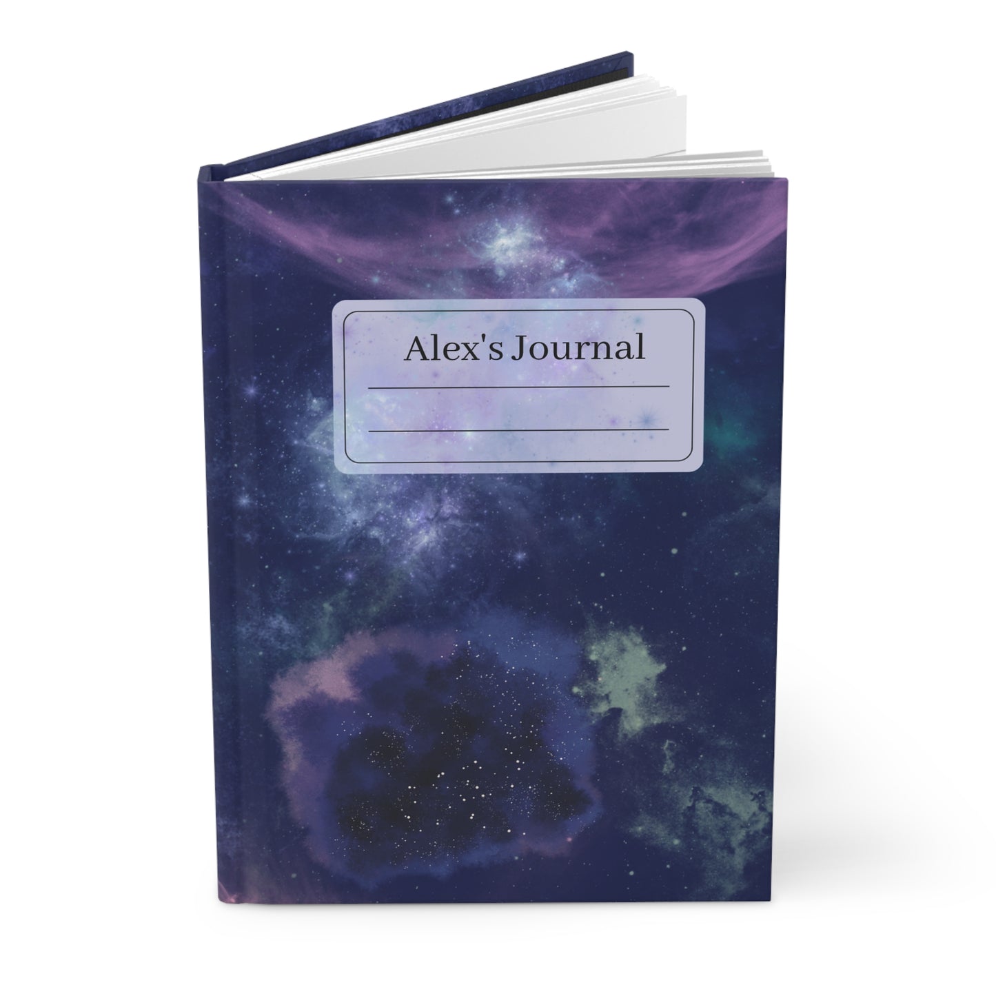 Personalized Name Galaxy Sky Hardcover Journal Notebook | College Book Lovers Gift Idea