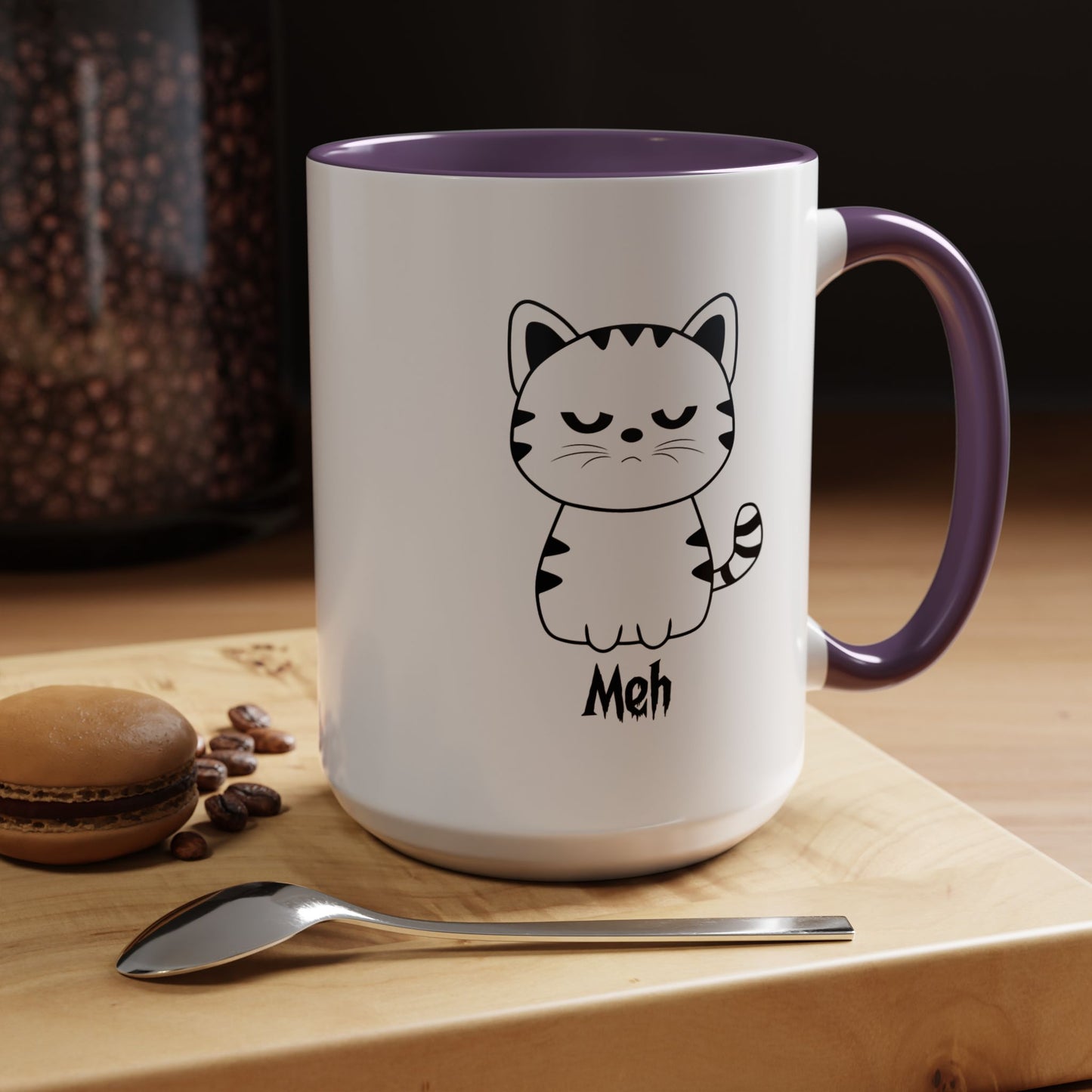 Mug - Cute Funny Meh Meme Cat Coffee Tea Cup Hilarious Gift Idea