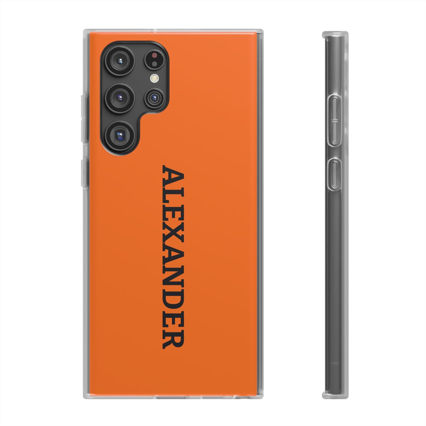 Personalized Name Text Luxury Orange Phone Case.