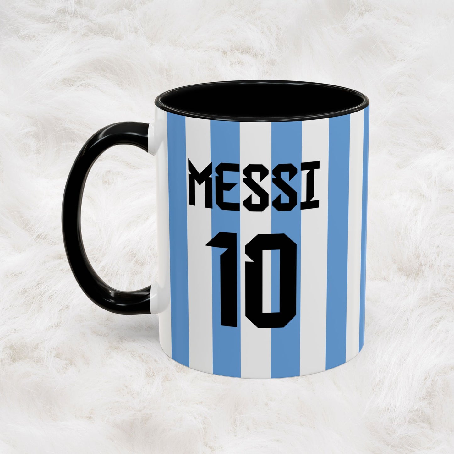 Personalized Name & Number Argentina Jersey Football Soccer World Cup Mug | Lionel Messi Fans | Hunting Birthday Christmas Gift Present