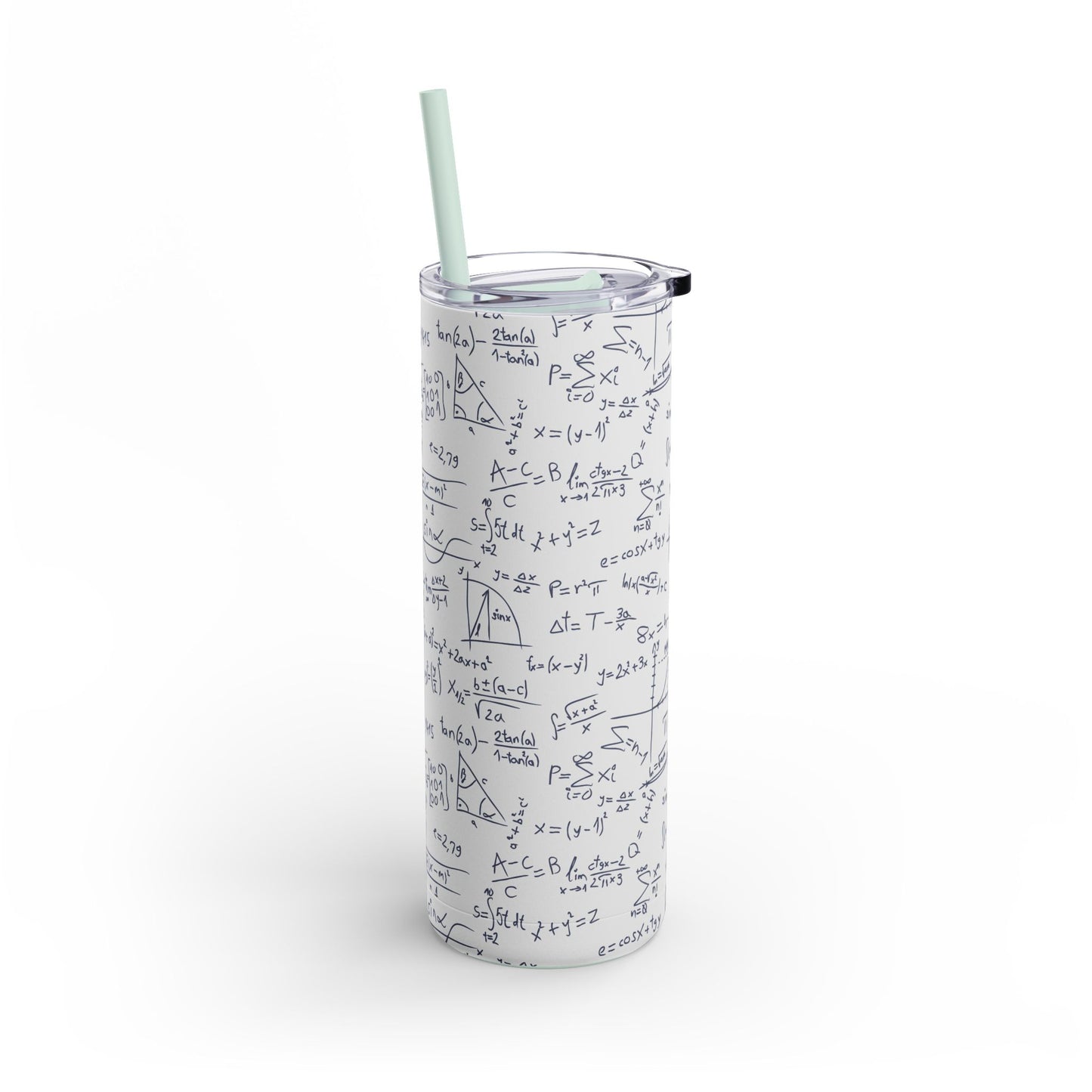 Mathematics Lovers Science Math Pattern Skinny Matte Tumbler Hunting Birthday Christmas Gifts
