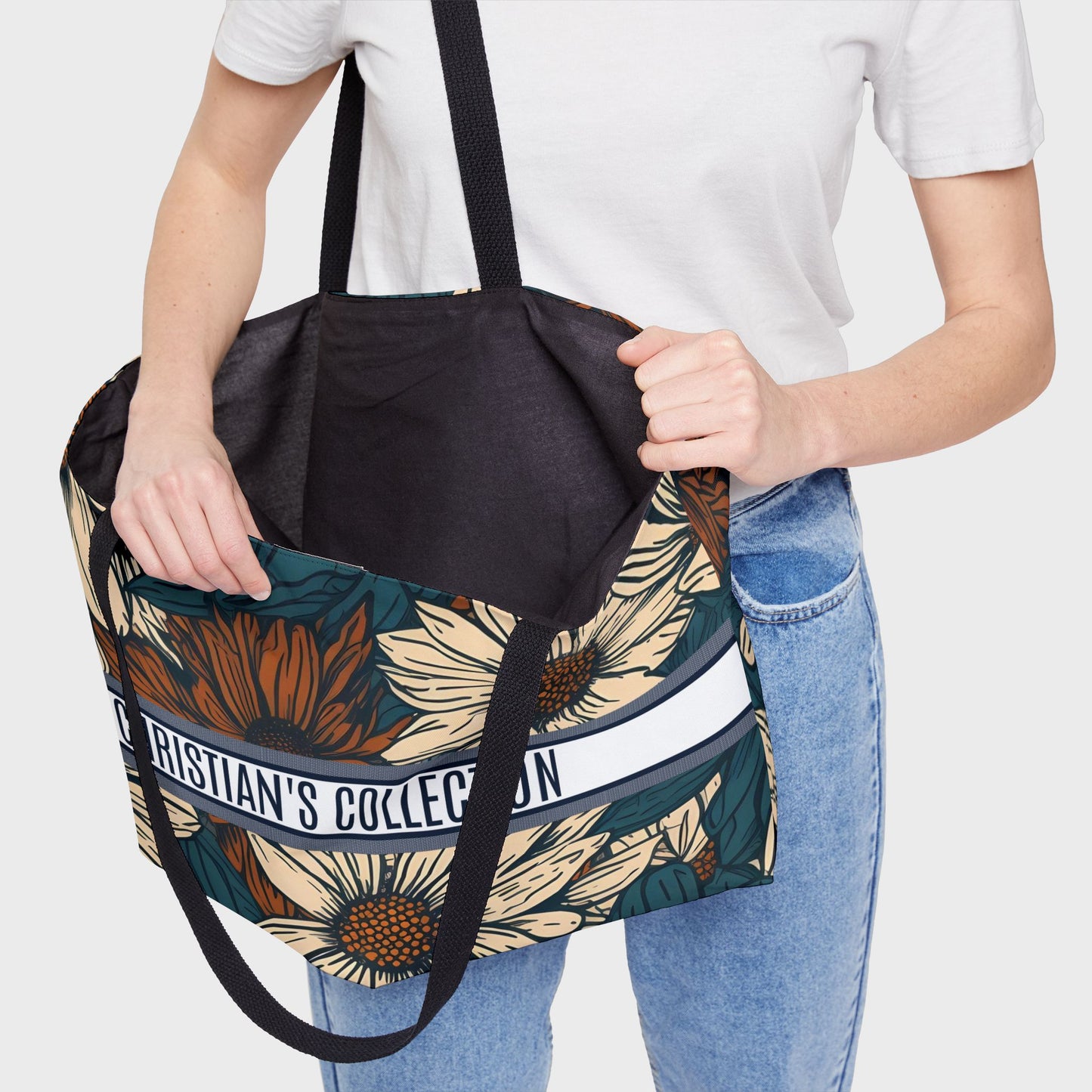 Personalized Weekender Bag | Toile De Jouy Seamless Vintage Floral Art | Birthday Anniversary Christmas Gift Ideas | Luxury Travel Souvenir