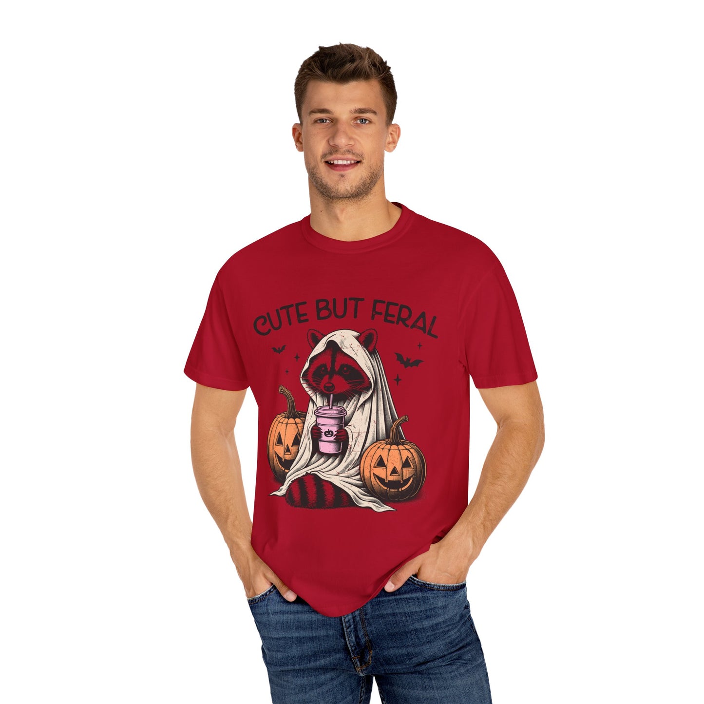 Raccoon Garment-dyed Tee Comfort Color T-shirt - Cute and Feral Halloween Season Gift Ideas