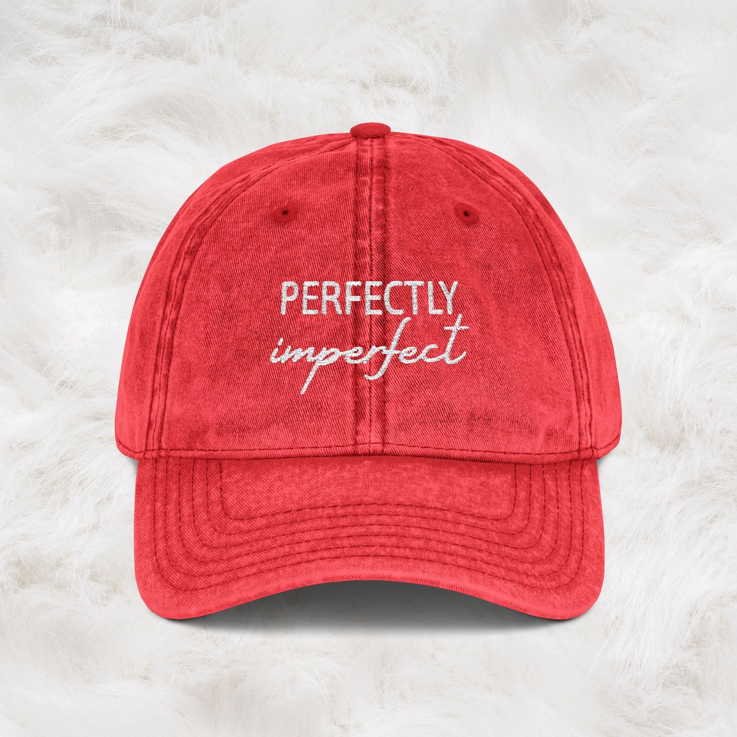 Funny Cute Perfectly Imperfect Vintage Embroidered Cap | Gift Ideas for Yourself and Your Loved Ones