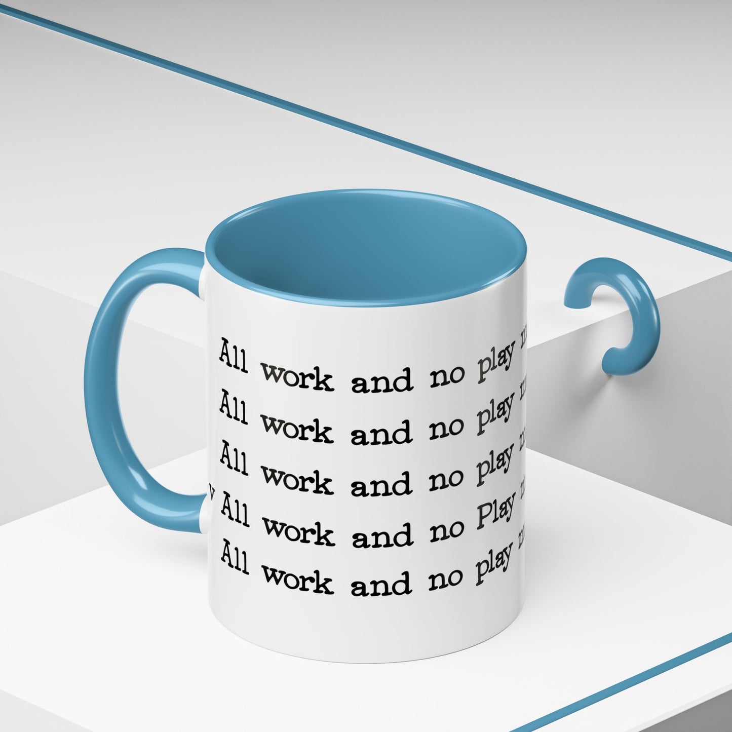 The Shining Coffee Mug — All Work and No Play Makes Jack a Dull Boy | Horror Movie Gift, Novelty Ceramic Cup