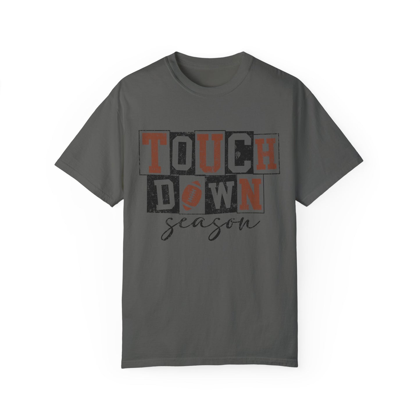 Football Season Unisex Garment-dyed Tee Comfort Color T-shirt - Touch Down Gift Ideas