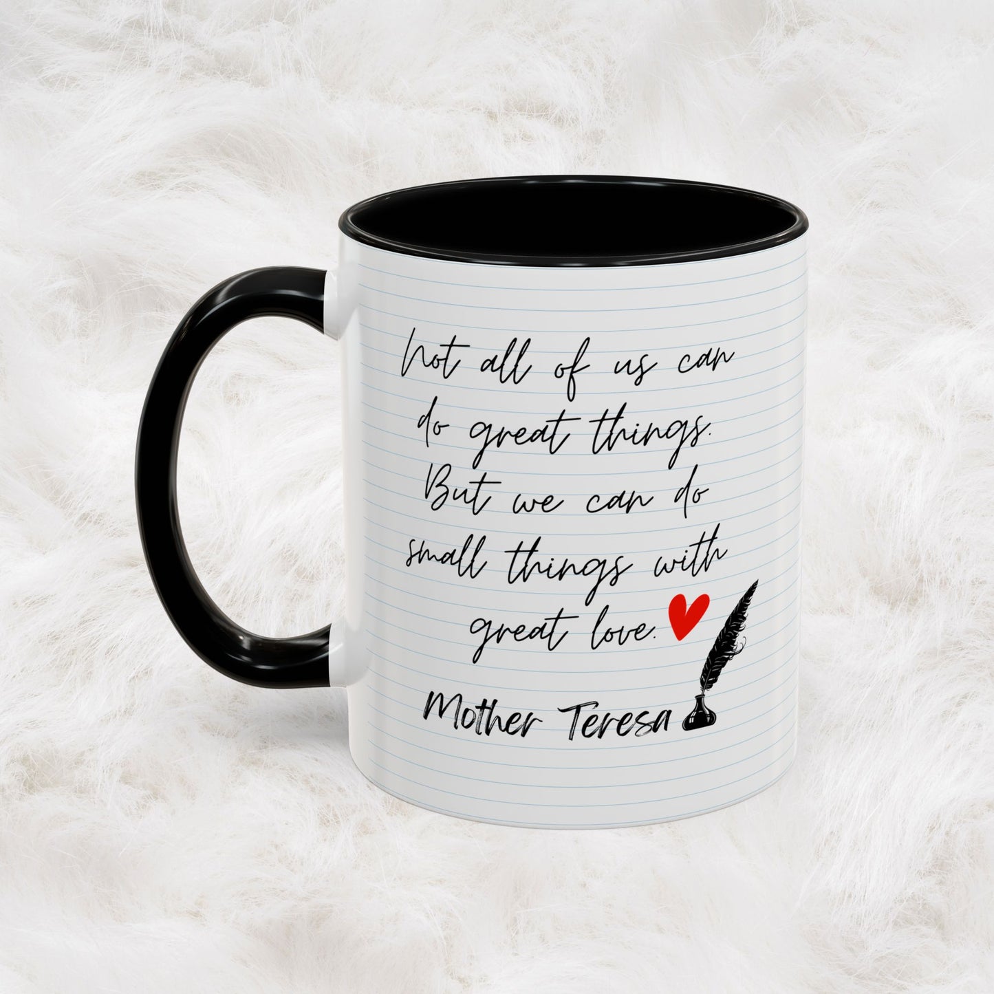 Mother Teresa Famous Positive Quotes Mug - We have only today, Let Us Begin | Christian Catholic Souvenir Cup