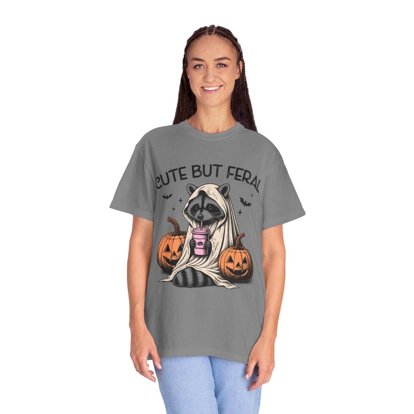 Raccoon Garment-dyed Tee Comfort Color T-shirt - Cute and Feral Halloween Season Gift Ideas