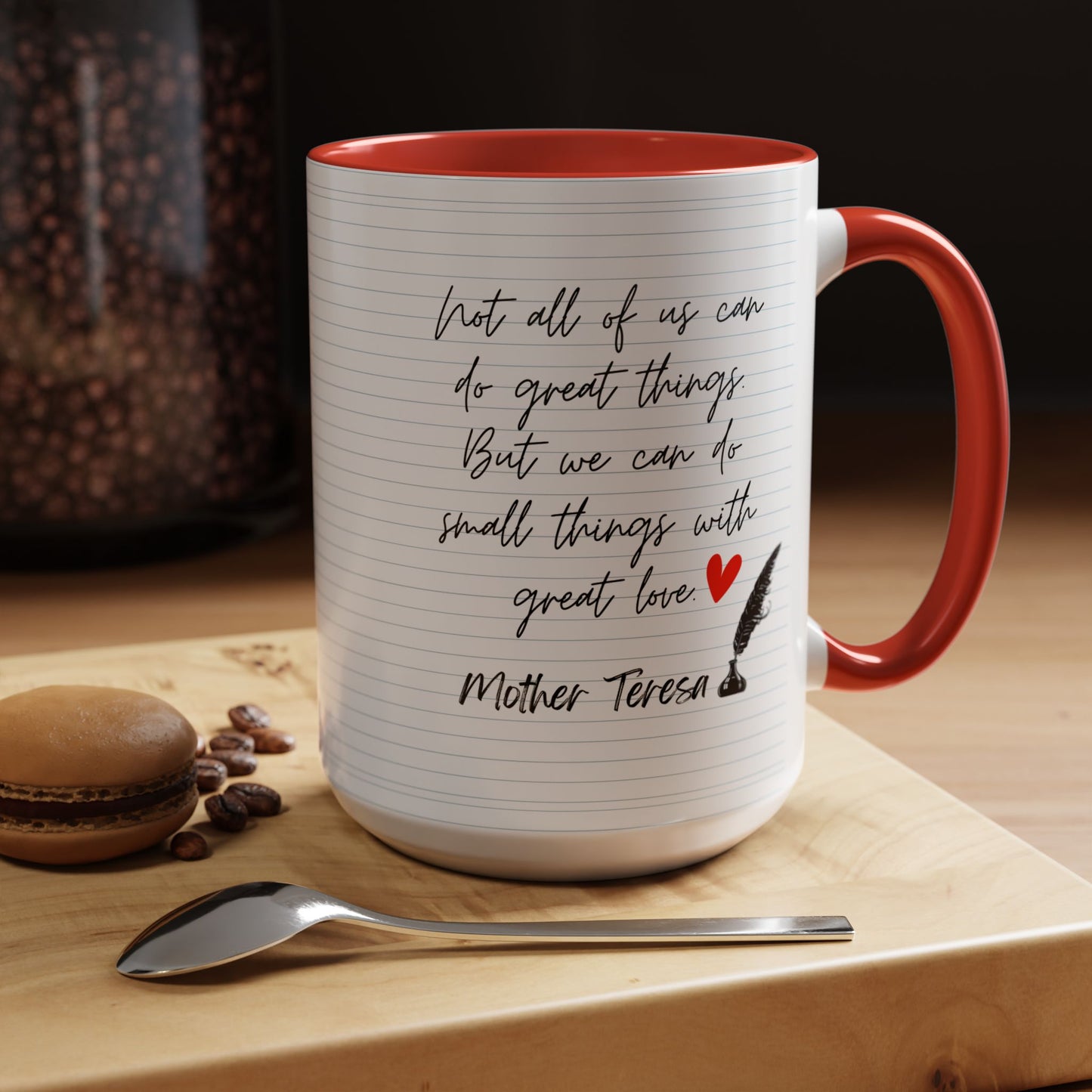 Mother Teresa Famous Positive Quotes Mug - We have only today, Let Us Begin | Christian Catholic Souvenir Cup
