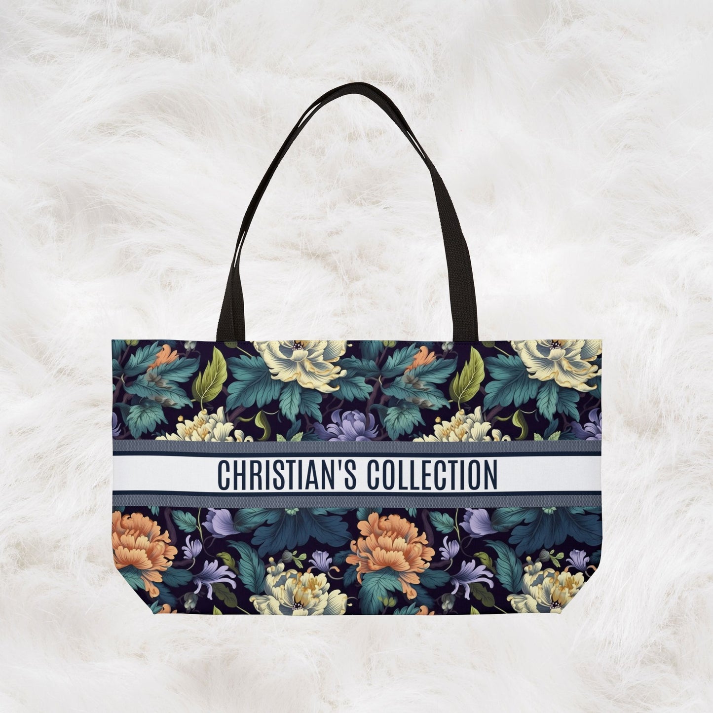 Personalized Weekender Bag | Toile De Jouy Seamless Vintage Floral Art | Travel Birthday Anniversary Christmas Gift Ideas Bridesmaids Gifts