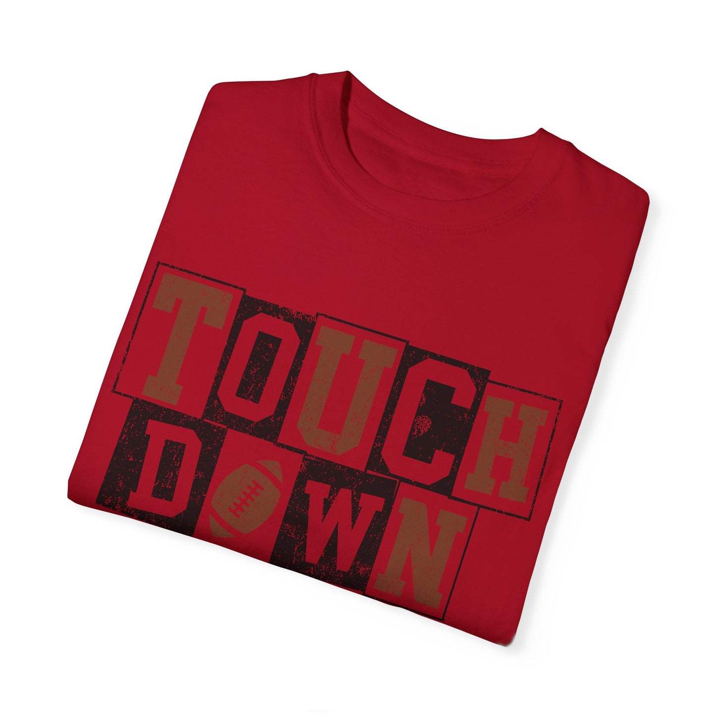 Football Season Unisex Garment-dyed Tee Comfort Color T-shirt - Touch Down Gift Ideas