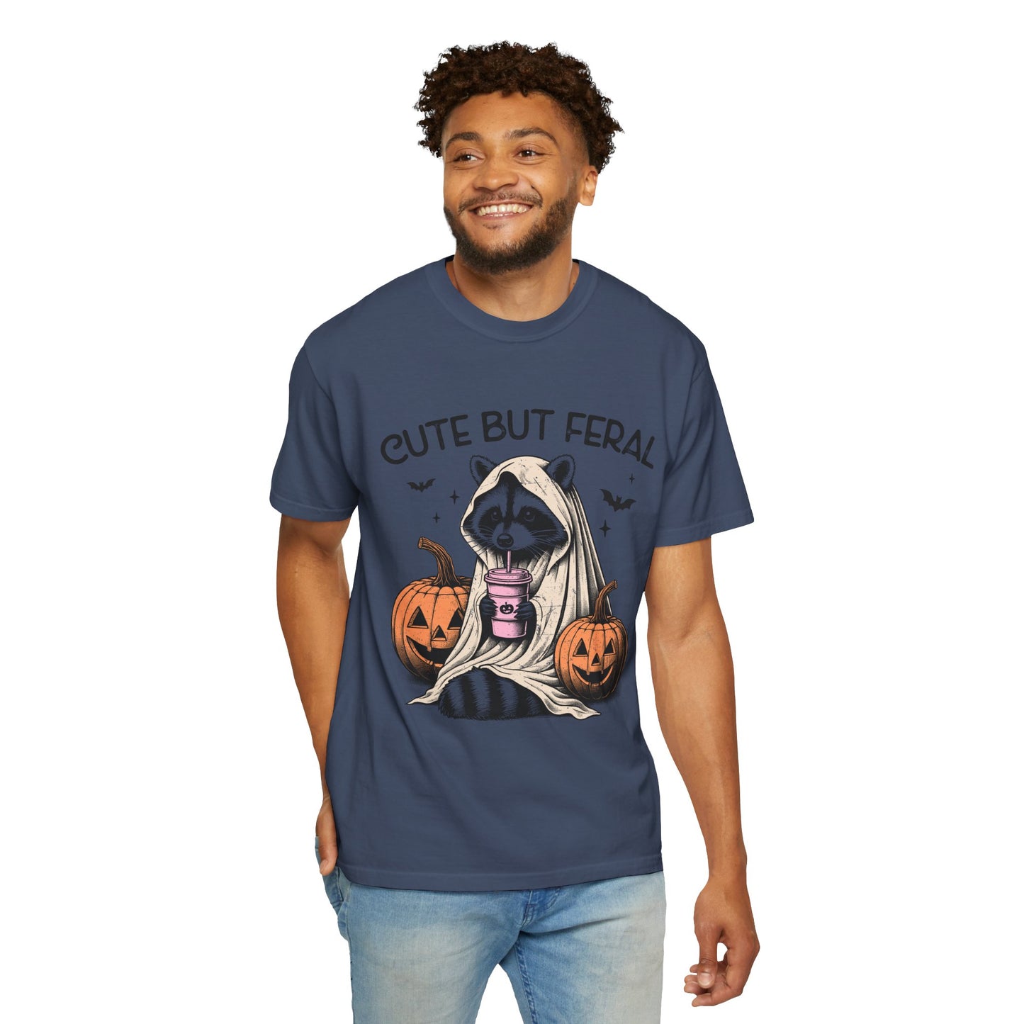 Raccoon Garment-dyed Tee Comfort Color T-shirt - Cute and Feral Halloween Season Gift Ideas