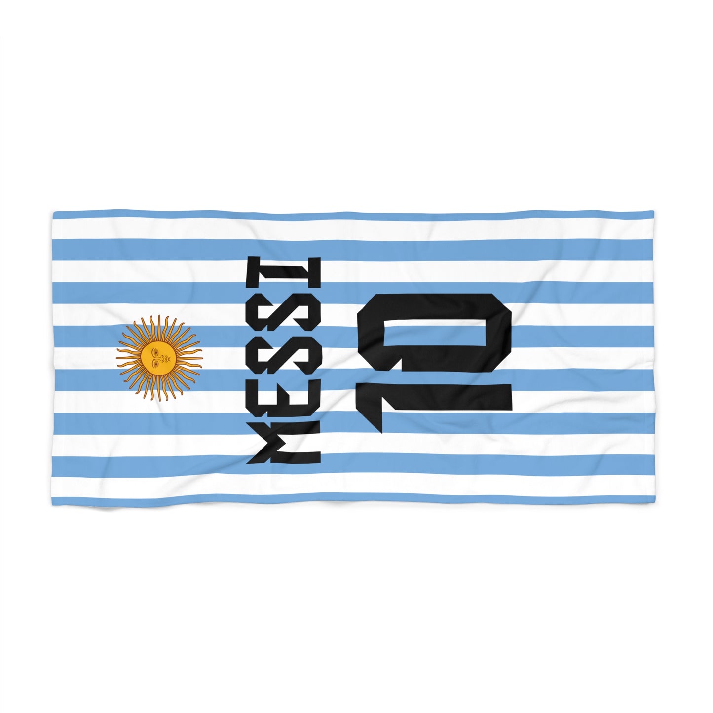 Personalized Argentina Beach Towel | Birthday Anniversary Christmas Football Soccer Jersey Fans Gift Ideas