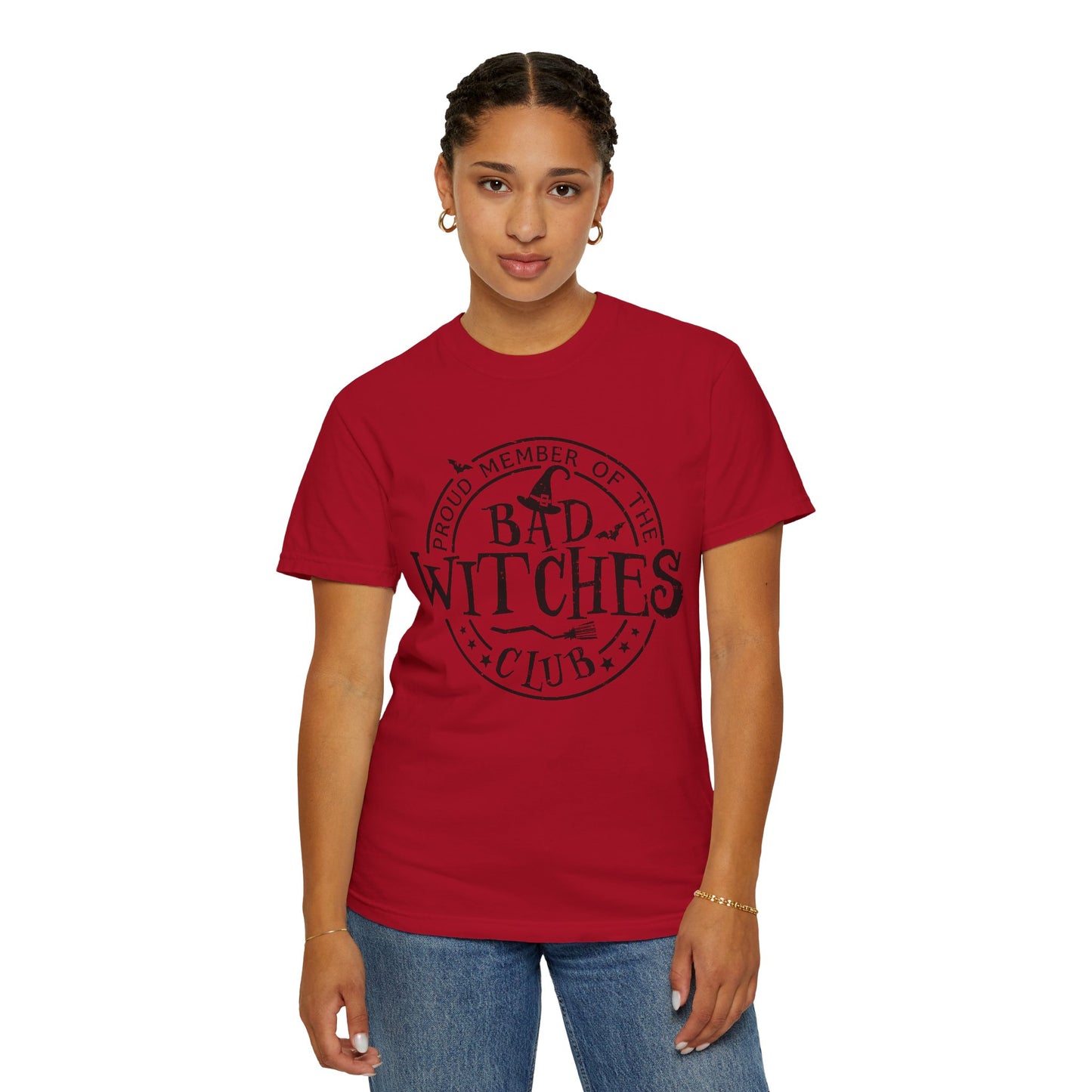Bad Witches Club Unisex Garment-dyed Tee Comfort Color T-shirt - Halloween Holiday Season Gift Ideas