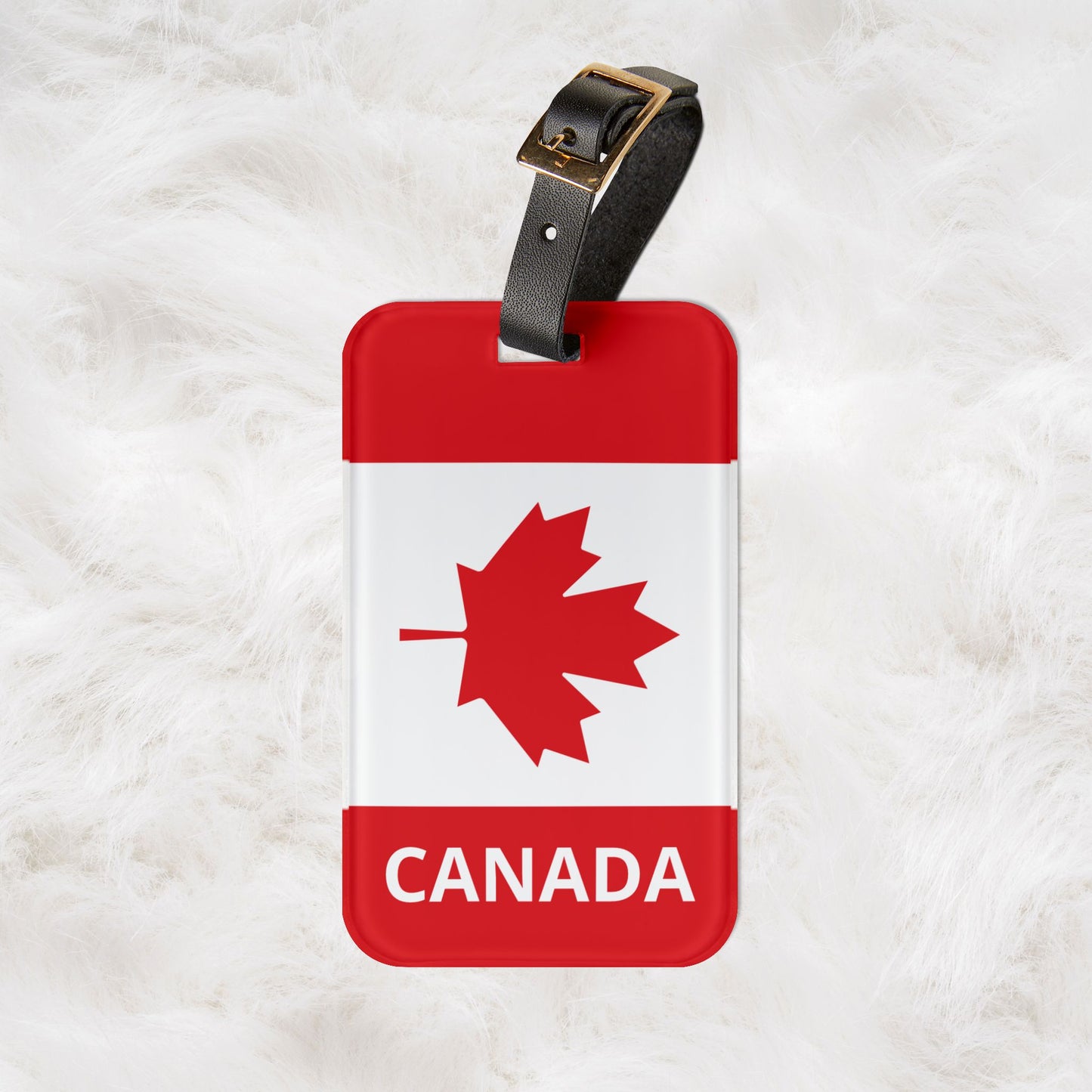 Canada Flag Red Maple Leaf Travel ID Luggage Tag | Vacation Birthday Christmas Gift