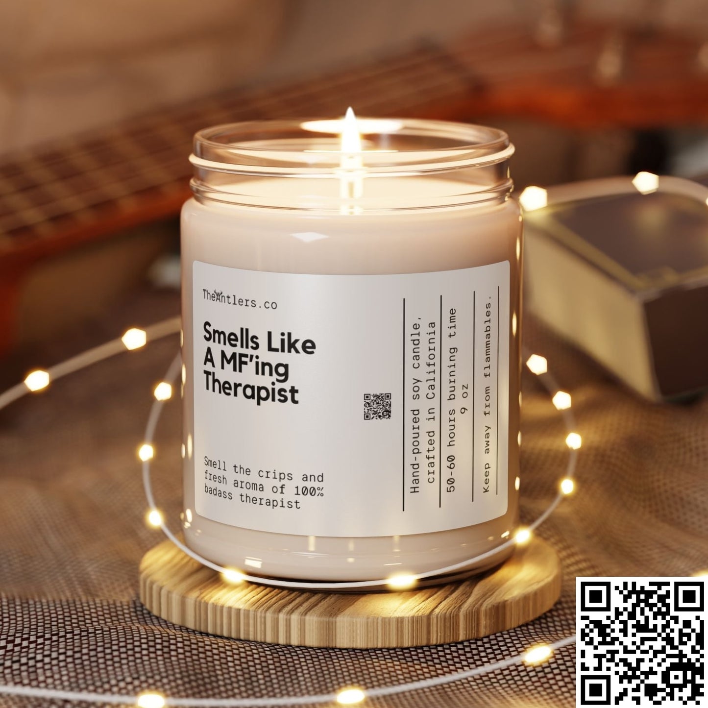 Smells Like A MF'ing Therapist Soy Wax Candle, Gift For Therapist, Therapy Gift Candle, Therapist Decoration Gift, Eco Friendly 9oz