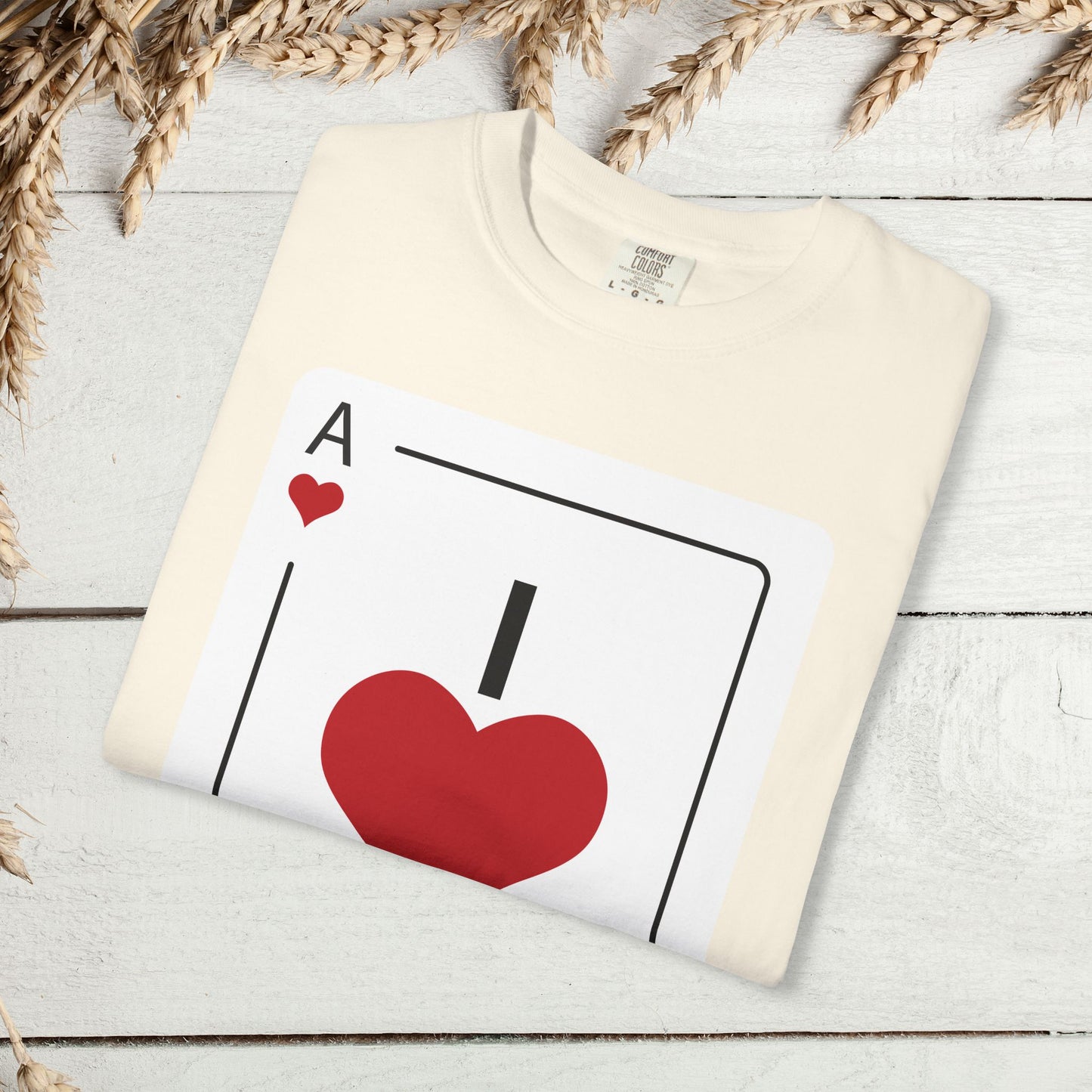 I Love GD Fans - Ace of Heart Garment-dyed Cotton T-Shirt | Birthday Christmas Festival Concert Gift Idea