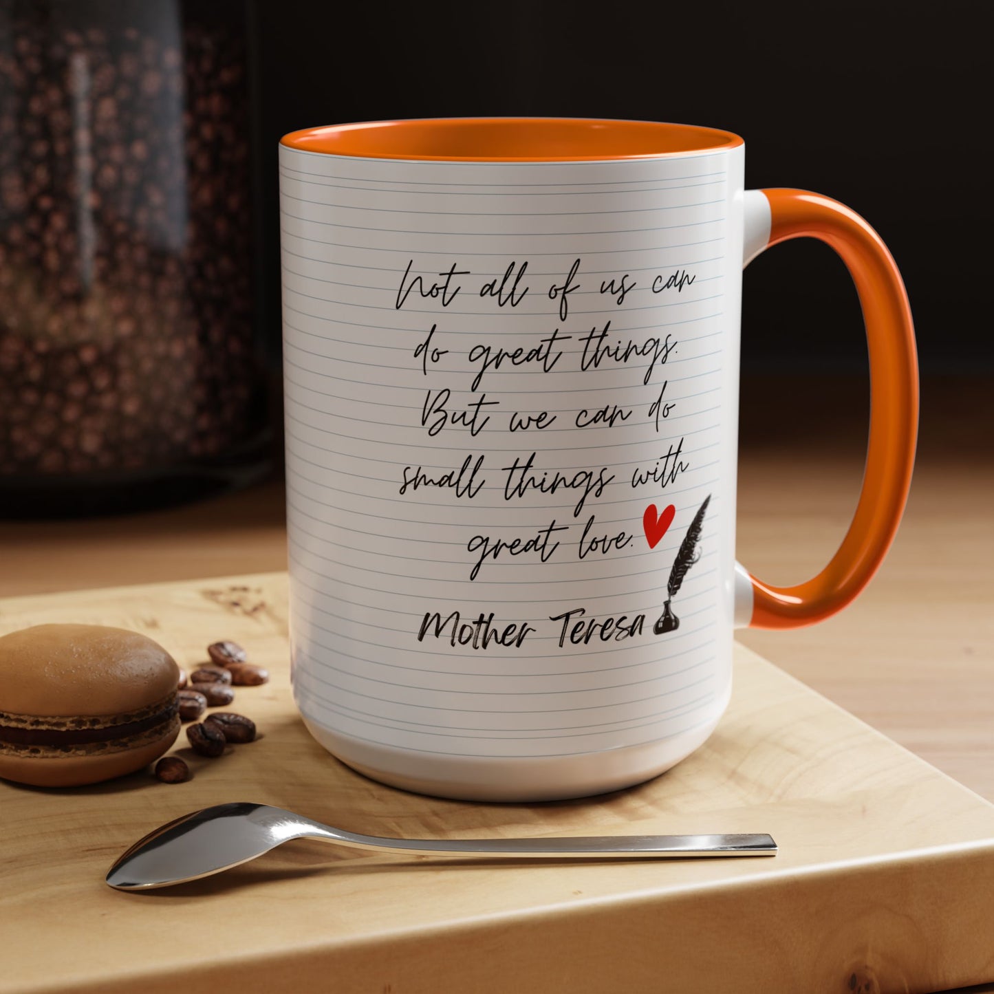 Mother Teresa Famous Positive Quotes Mug - We have only today, Let Us Begin | Christian Catholic Souvenir Cup
